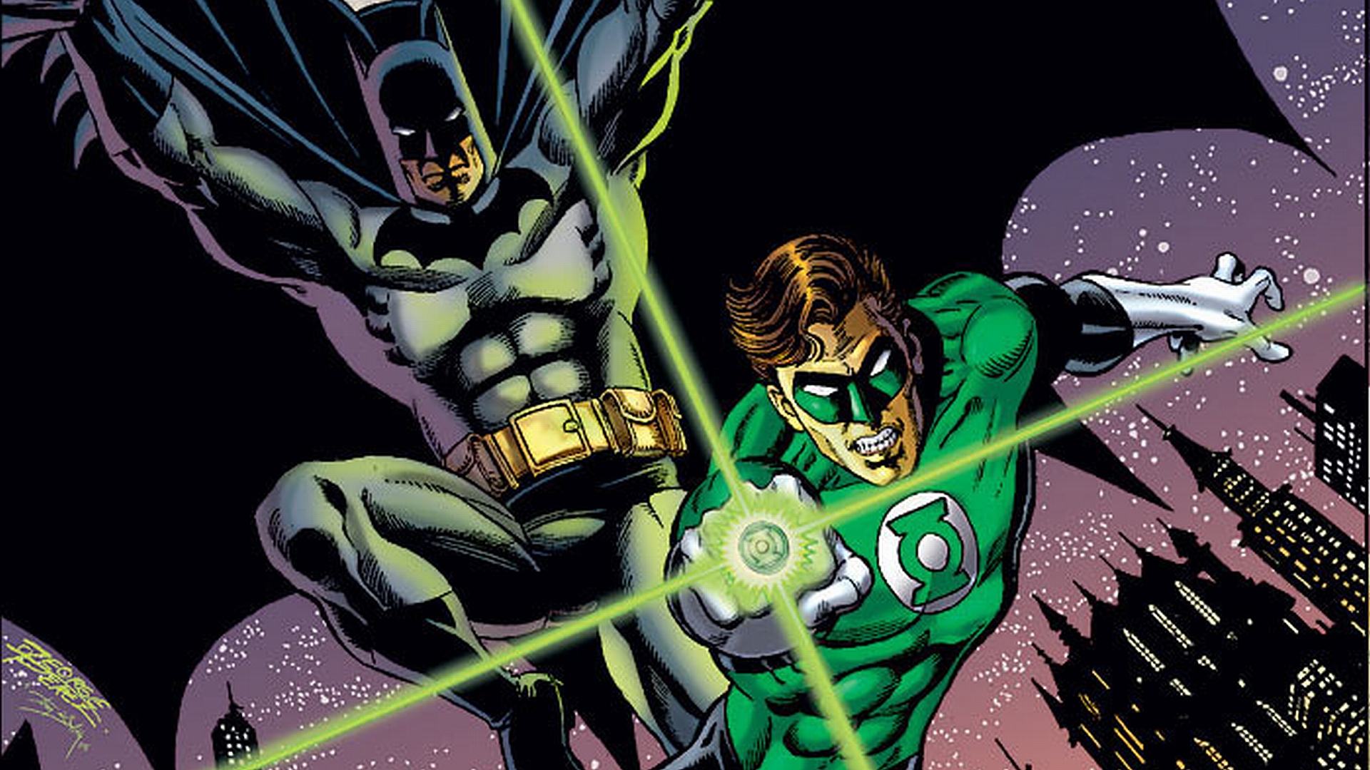 Free download wallpaper Batman, Green Lantern, Comics on your PC desktop