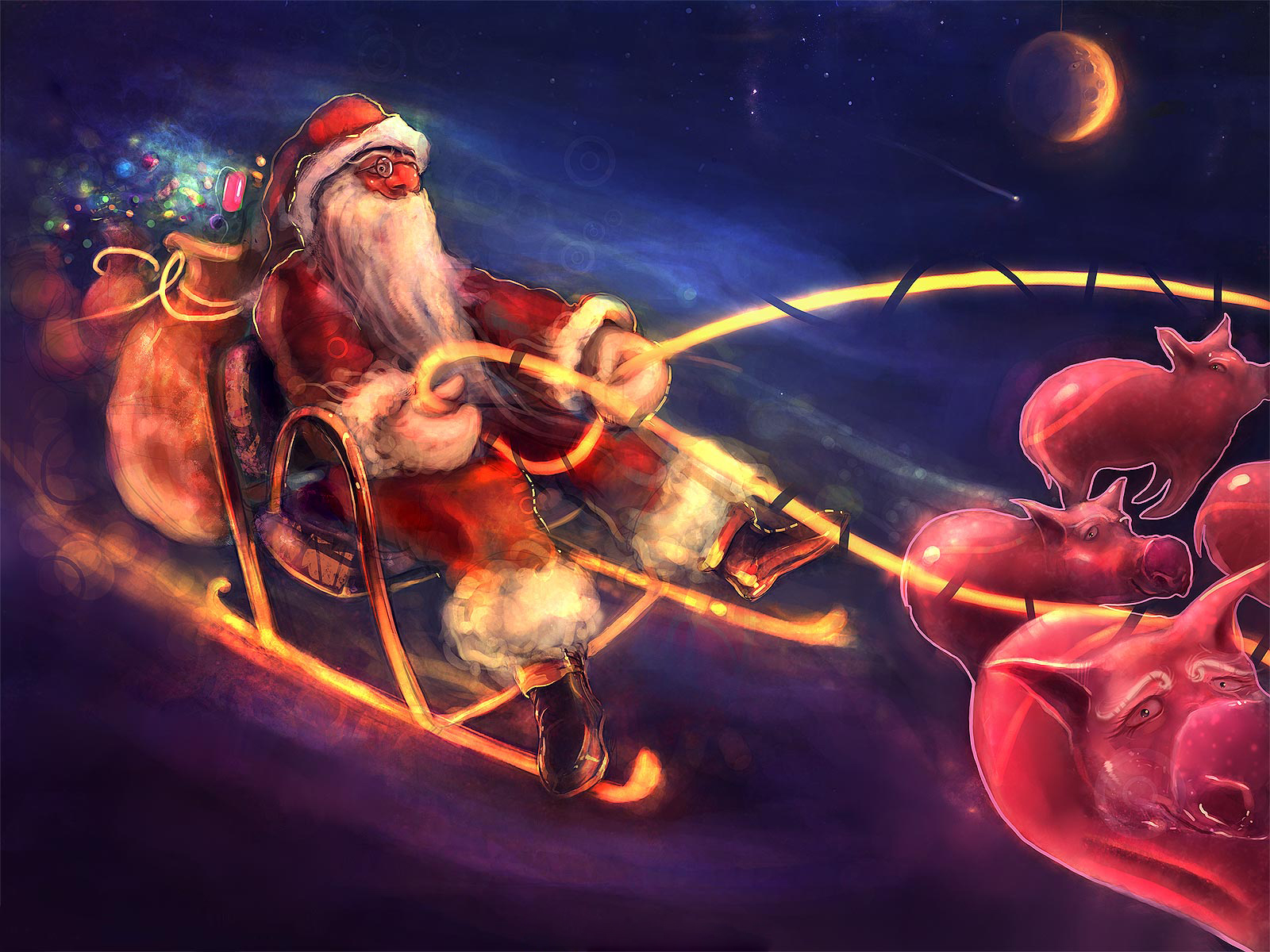 Free download wallpaper Christmas, Holiday, Santa, Humor on your PC desktop