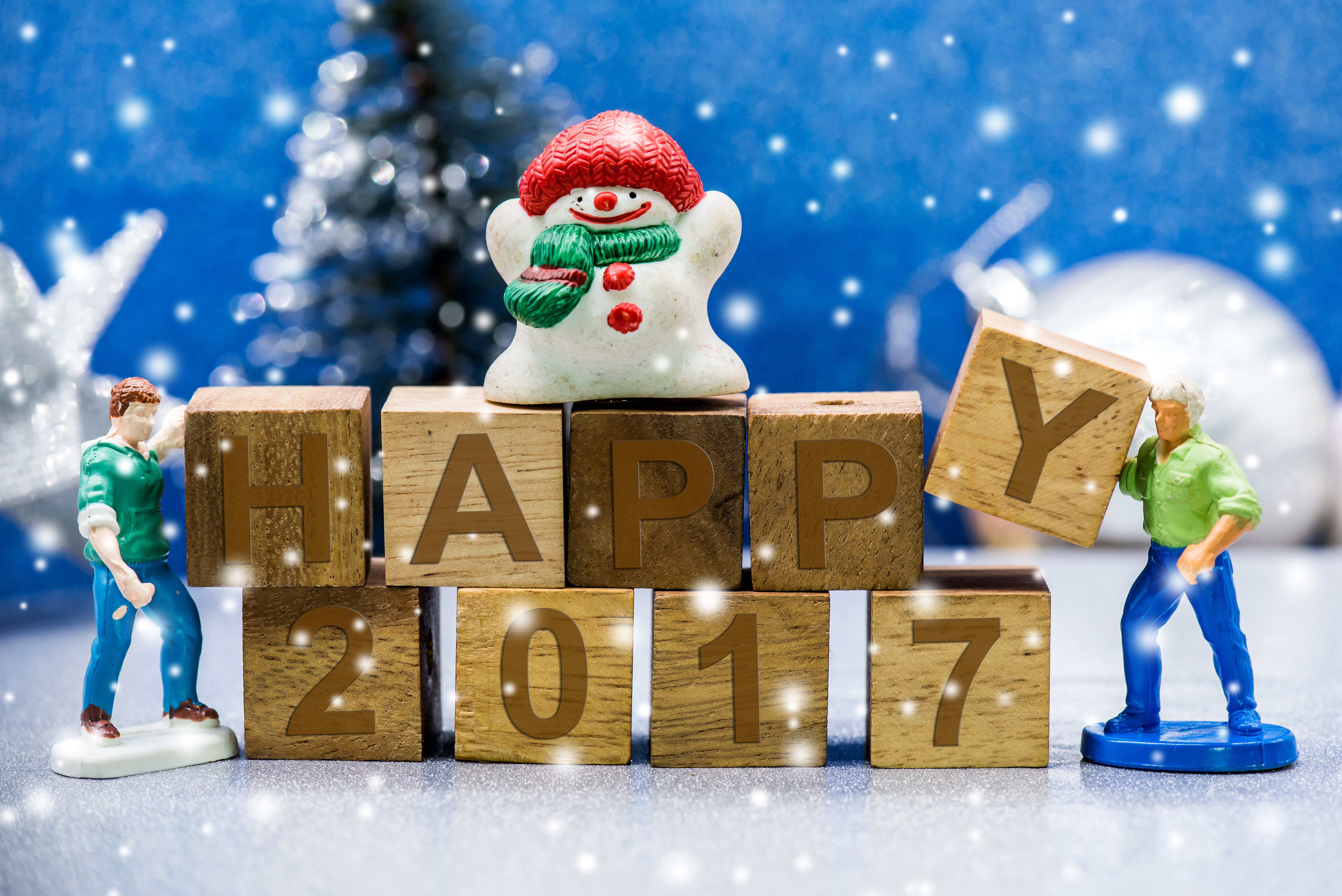 Download mobile wallpaper New Year, Holiday, New Year 2017 for free.