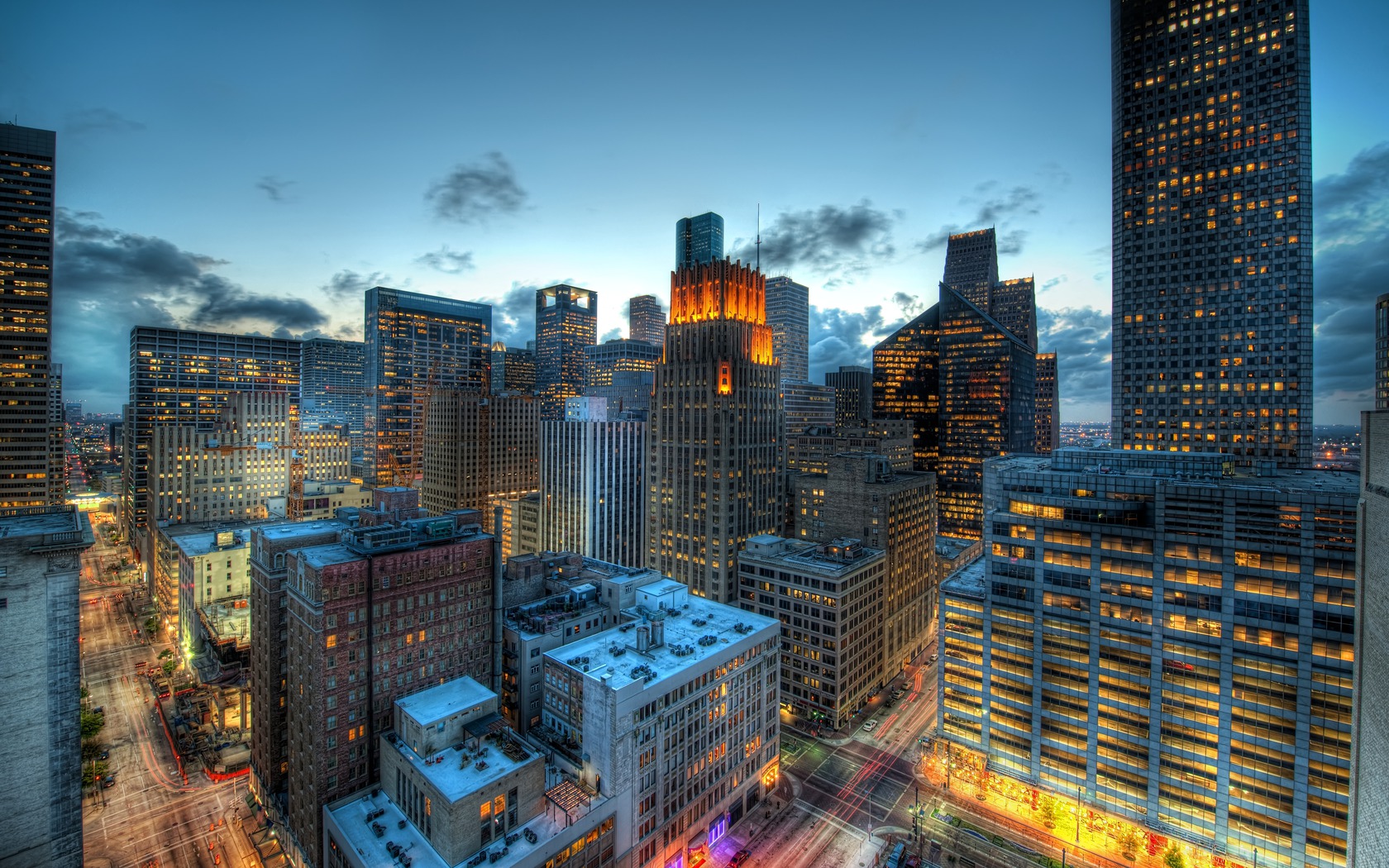 Vibrant city skyline at dusk, perfect mobile wallpaper in 4K