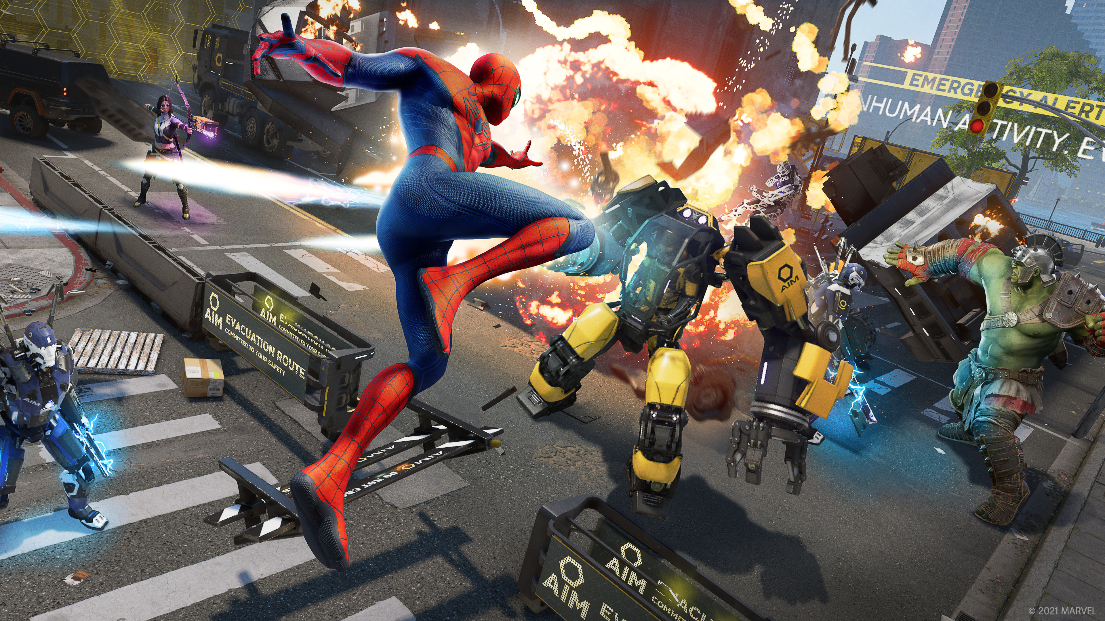 Baixe gratuitamente a imagem Homem Aranha, Pontão, Os Vingadores, Videogame, Marvel's Avengers na área de trabalho do seu PC