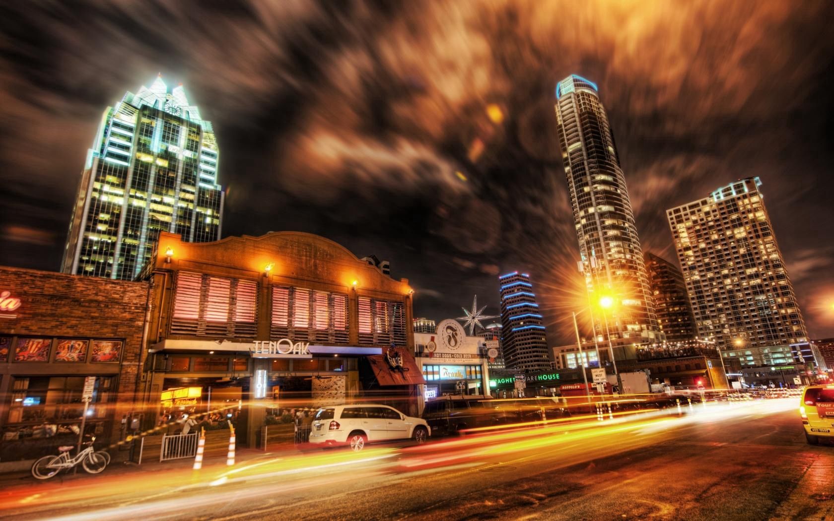 Free download wallpaper Evening, Cities, City, Building, Car, Hdr, Street on your PC desktop