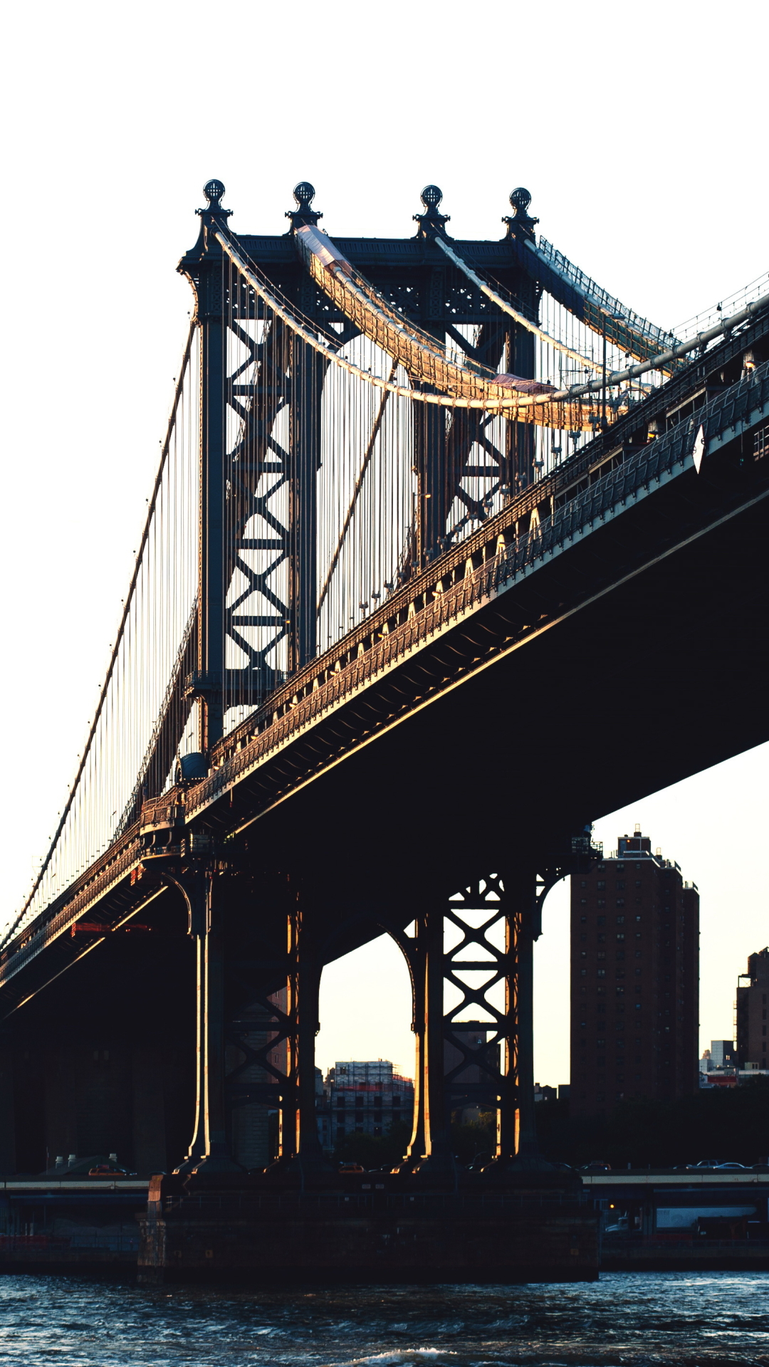 Скачать картинку Мосты, Манхэттенский Мост, Сделано Человеком в телефон бесплатно.