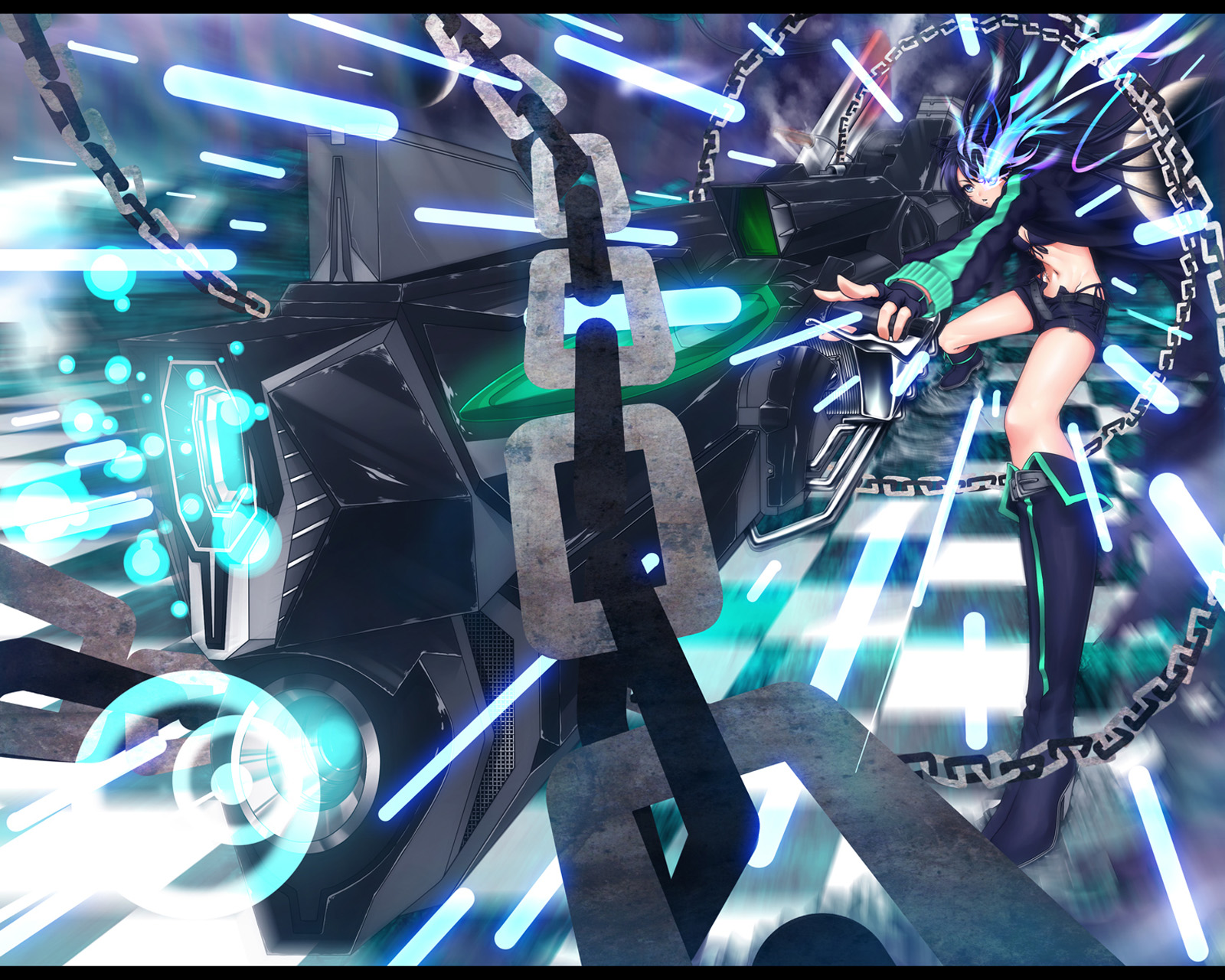 Free download wallpaper Anime, Black Rock Shooter on your PC desktop