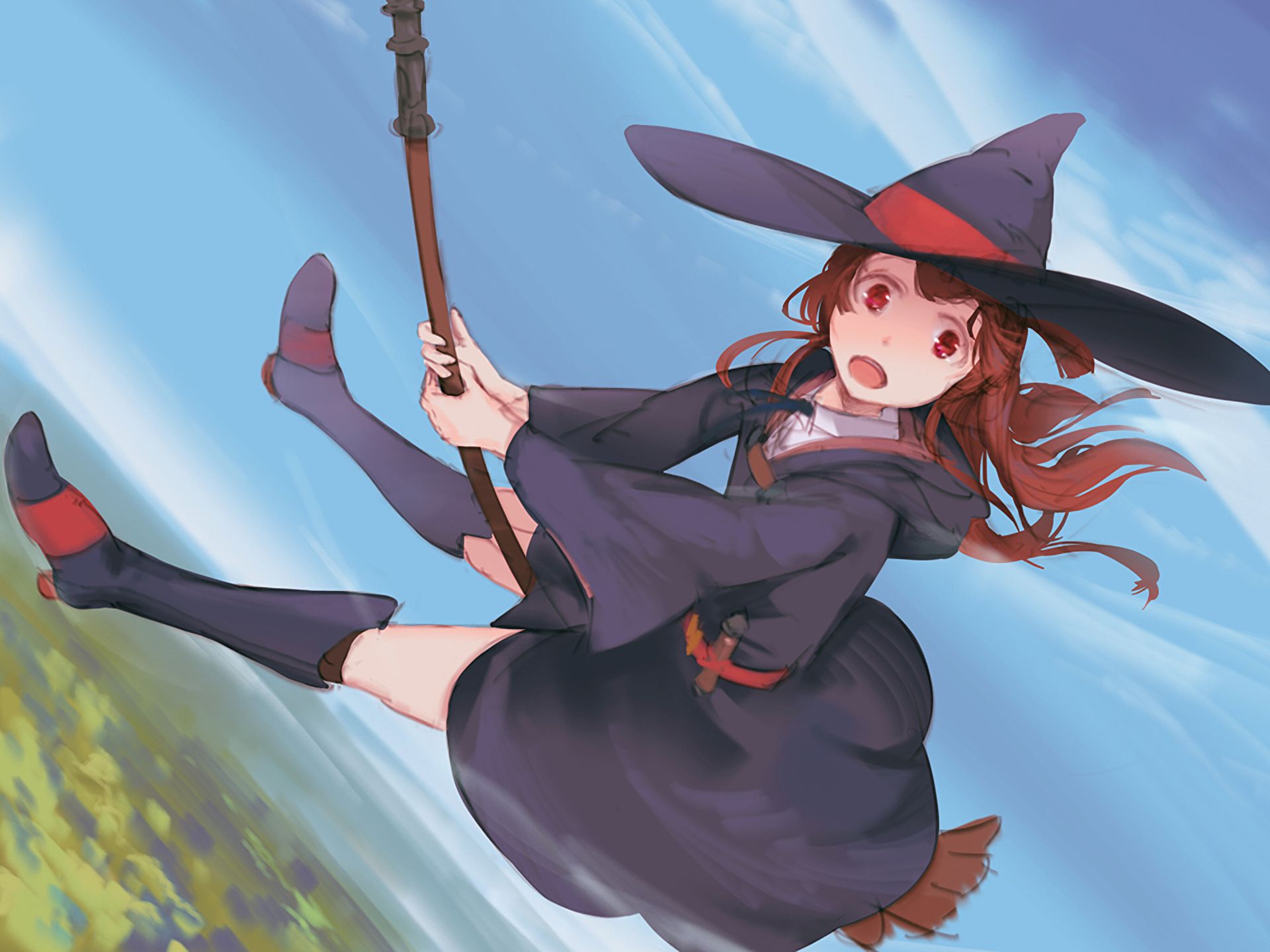 Handy-Wallpaper Animes, Atsuko Kagari, Little Witch Academia kostenlos herunterladen.