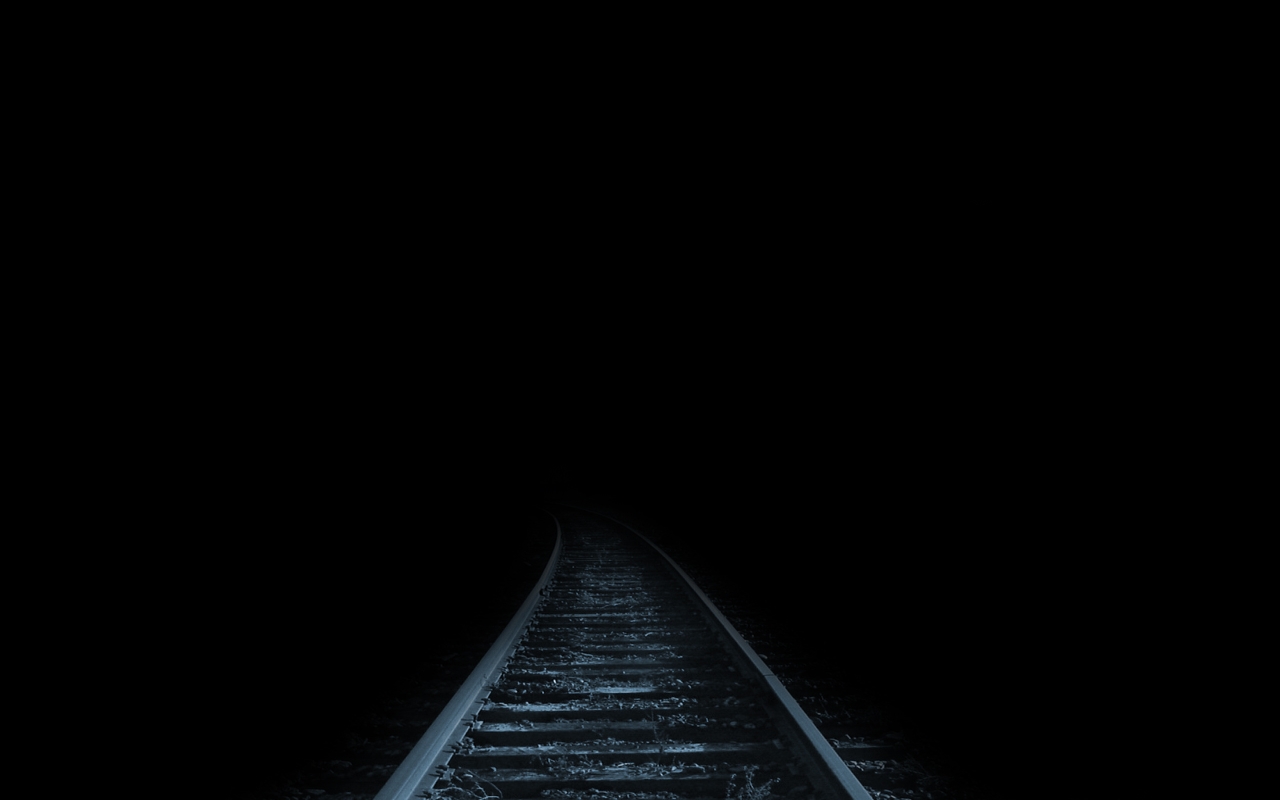 dark, man made, railroad