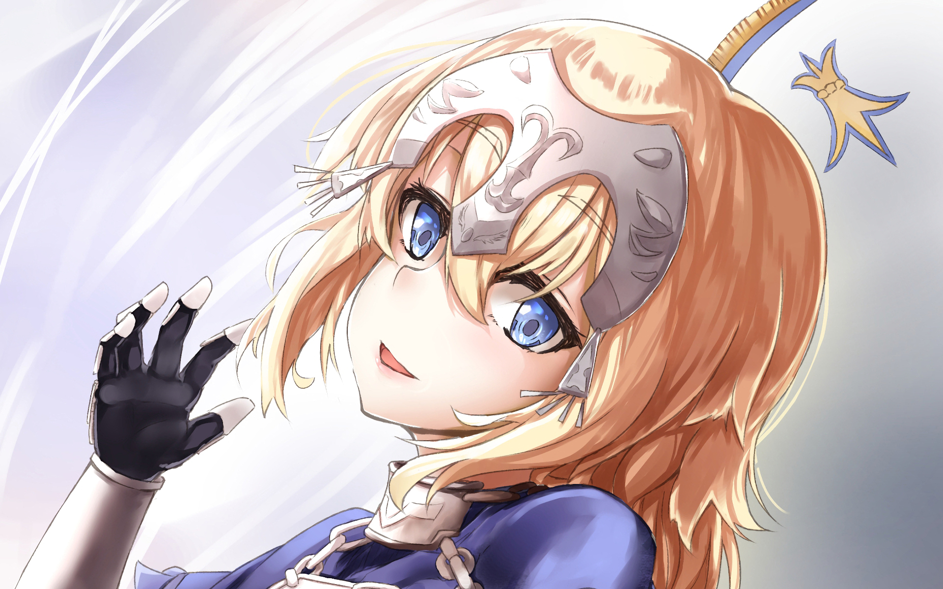 Baixar papel de parede para celular de Anime, Olhos Azuis, Enfrentar, Cabelo Curto, Cabelo Loiro, Fate/apocrypha, Governante (Destino/apócrifos) gratuito.