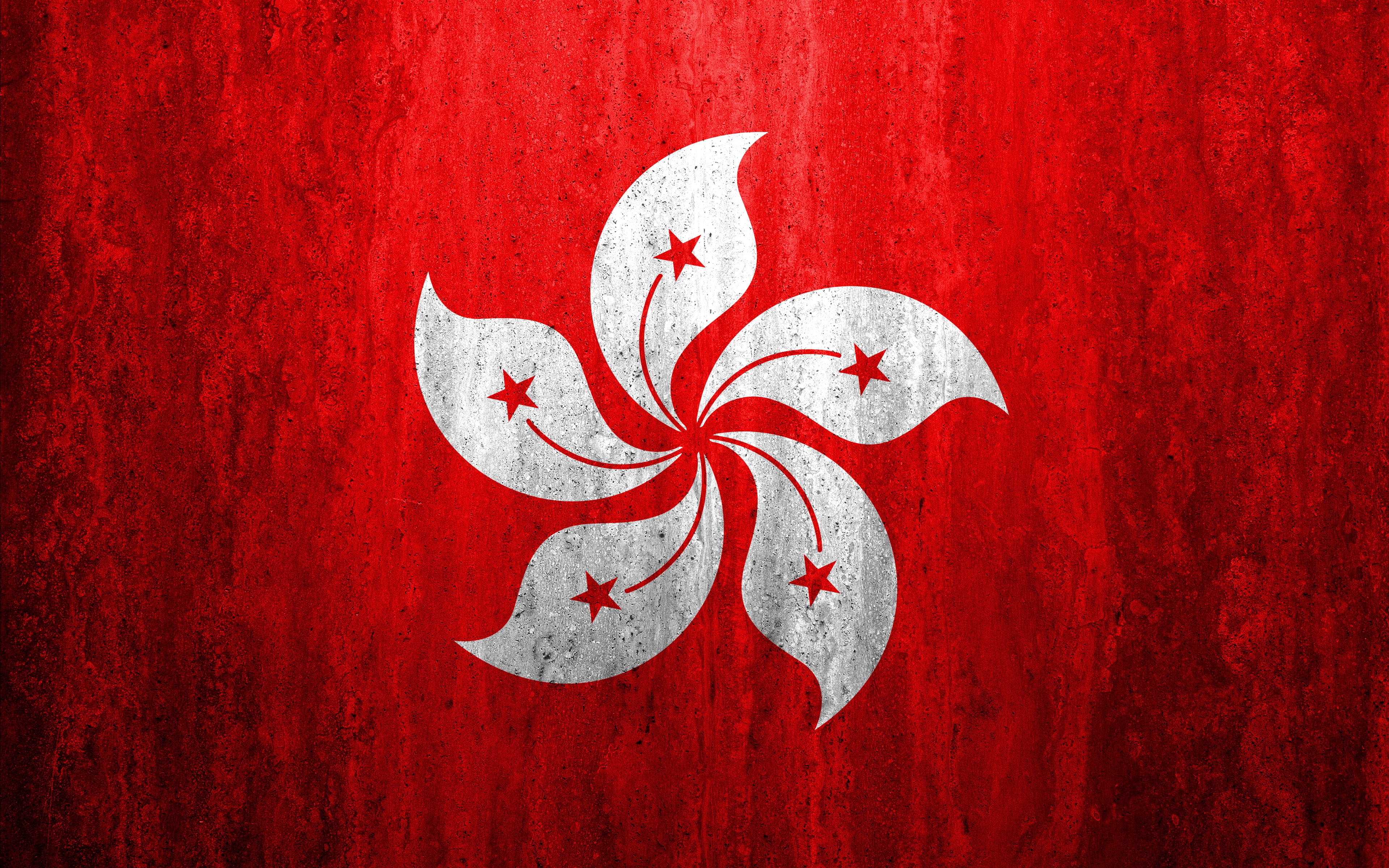 Скачать обои Флаг Гонконга на телефон бесплатно