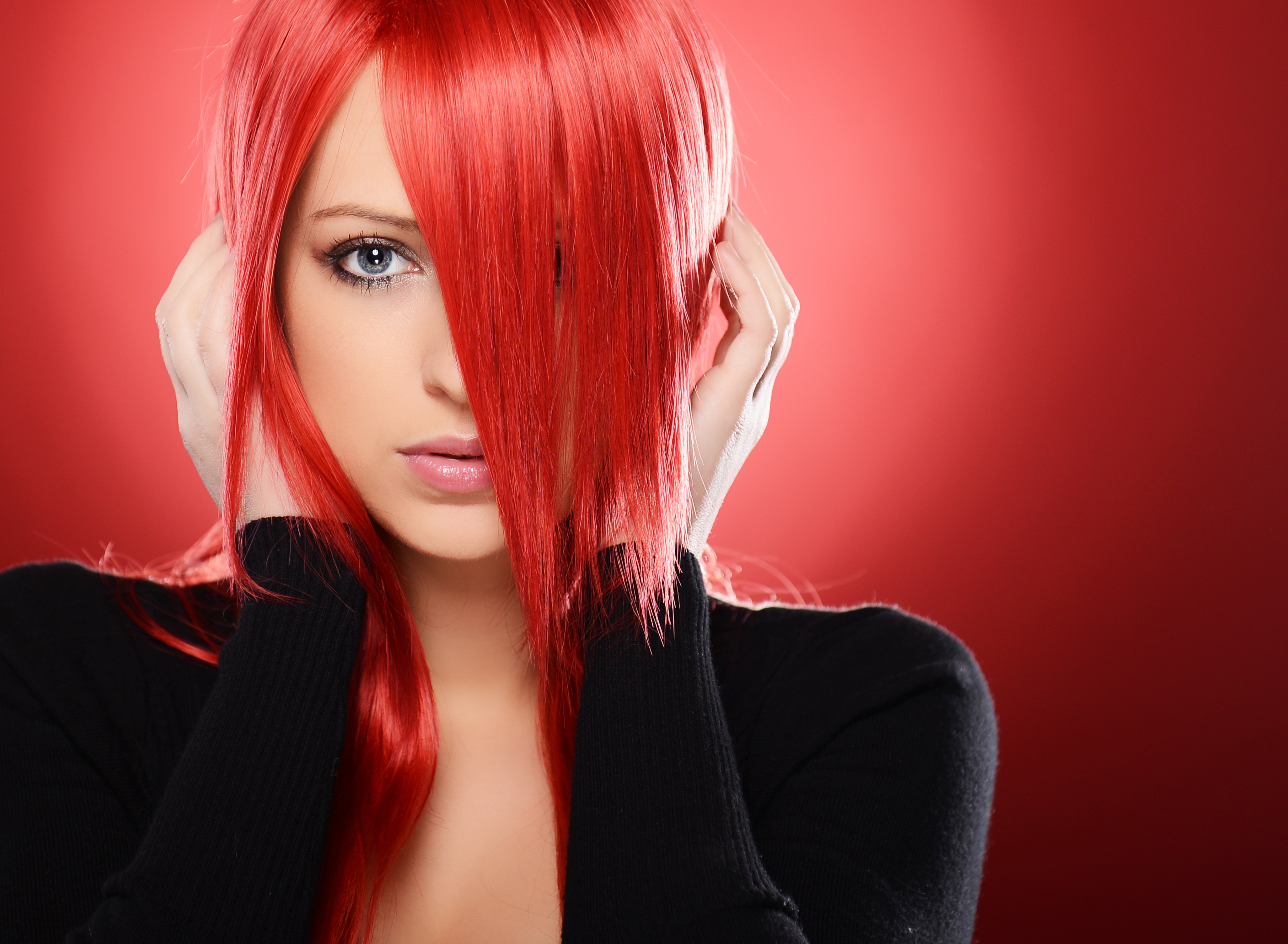 Download mobile wallpaper Face, Model, Women, Red Hair for free.