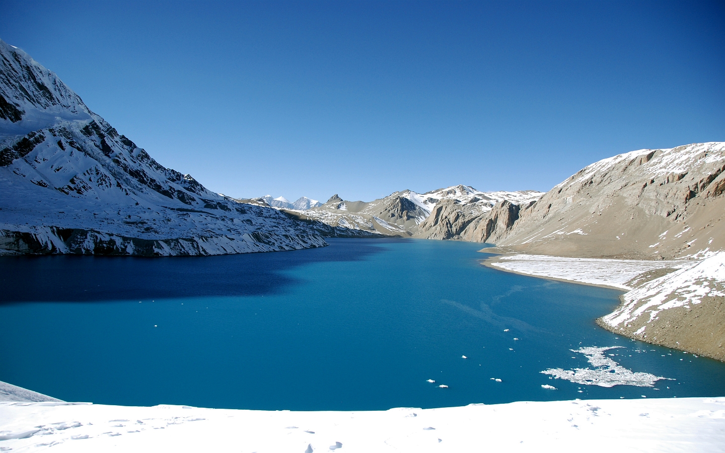 Free download wallpaper Winter, Water, Snow, Mountain, Earth on your PC desktop