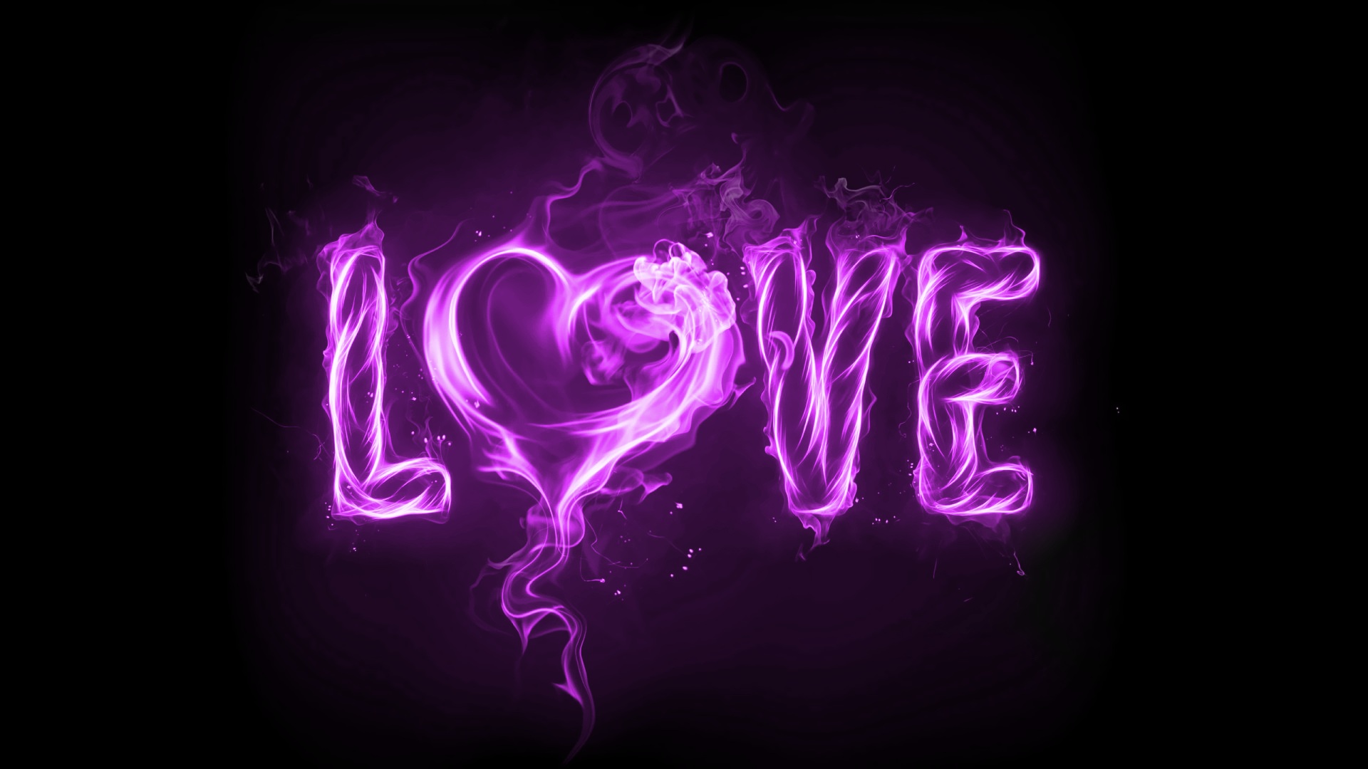Download mobile wallpaper Smoke, Love, Purple, Heart, Artistic for free.