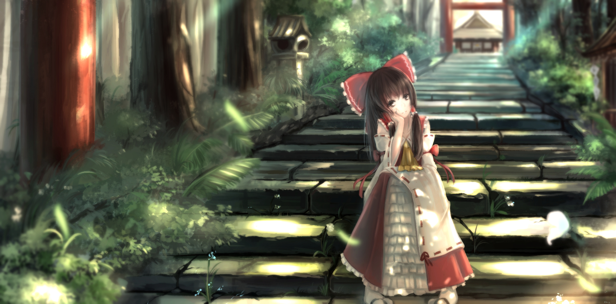 Descarga gratuita de fondo de pantalla para móvil de Animado, Touhou, Reimu Hakurei.