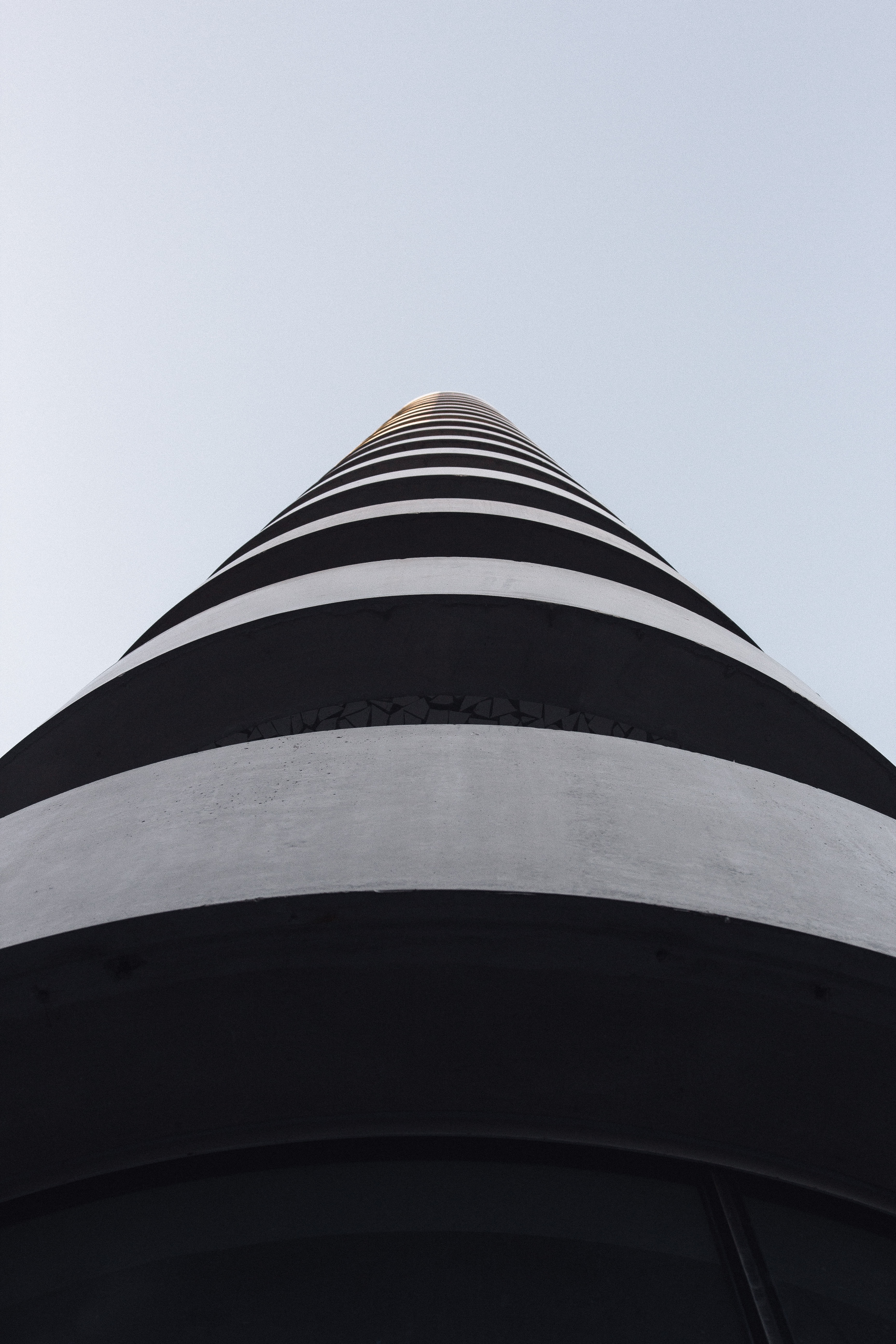 Free download wallpaper Building, Striped, Tower, Architecture, Minimalism on your PC desktop