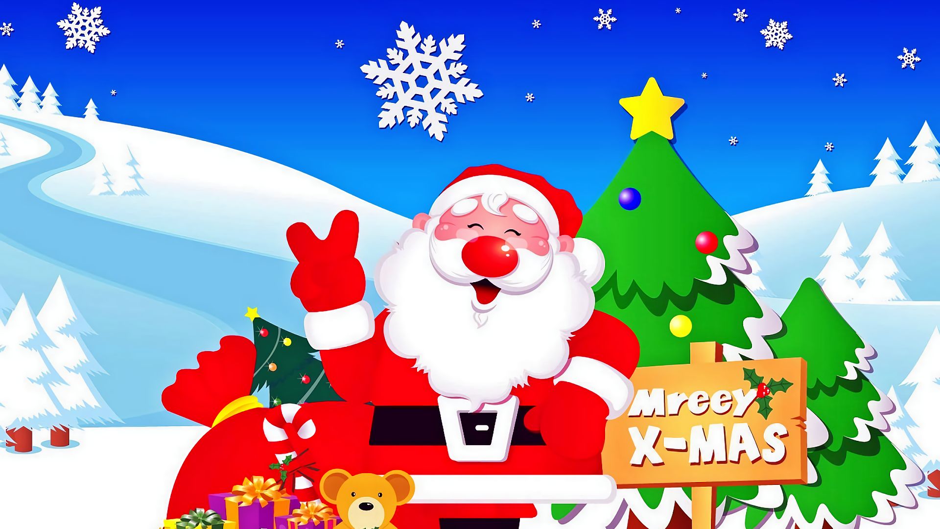 Handy-Wallpaper Feiertage, Weihnachtsmann, Weihnachten, Frohe Weihnachten kostenlos herunterladen.