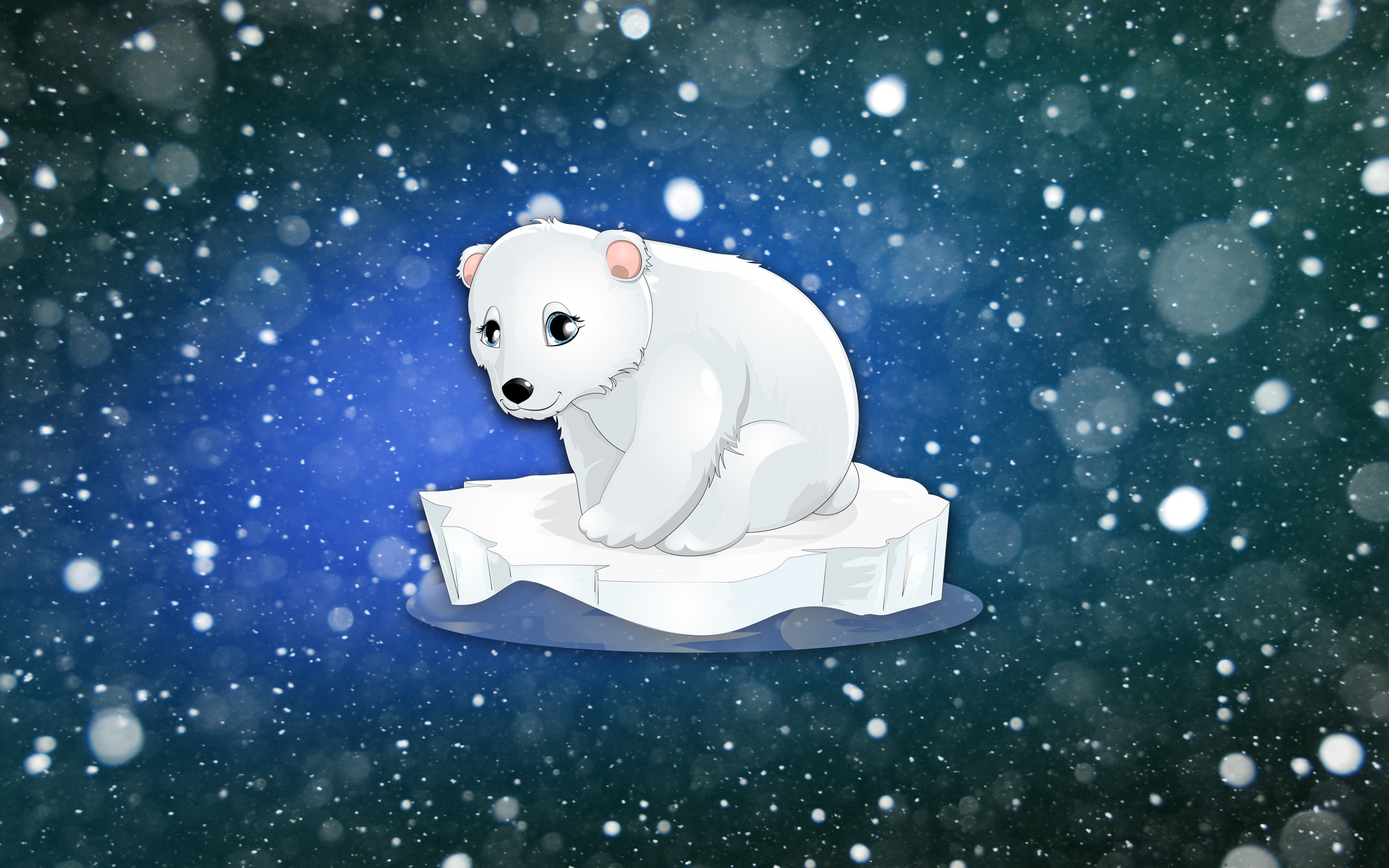 Baixar papel de parede para celular de Animais, 3D, Artístico, Urso Polar gratuito.