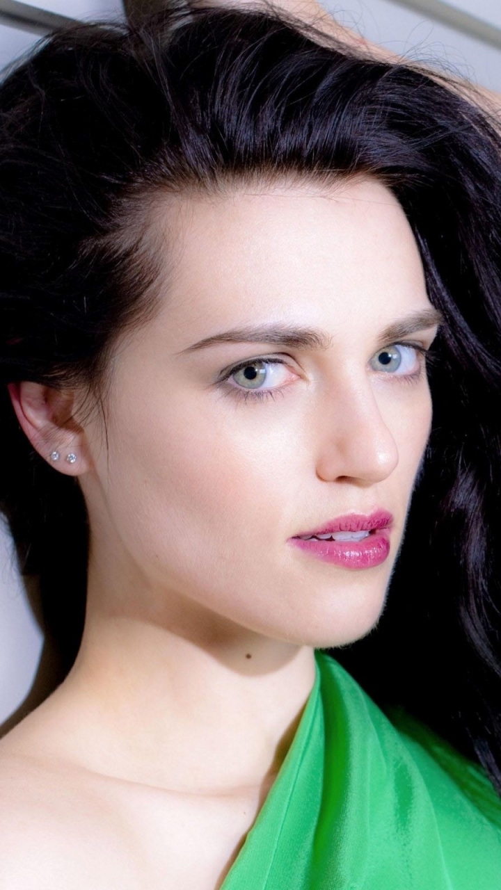 Download mobile wallpaper Face, Brunette, Green Eyes, Celebrity, Actress, Lipstick, Katie Mcgrath for free.