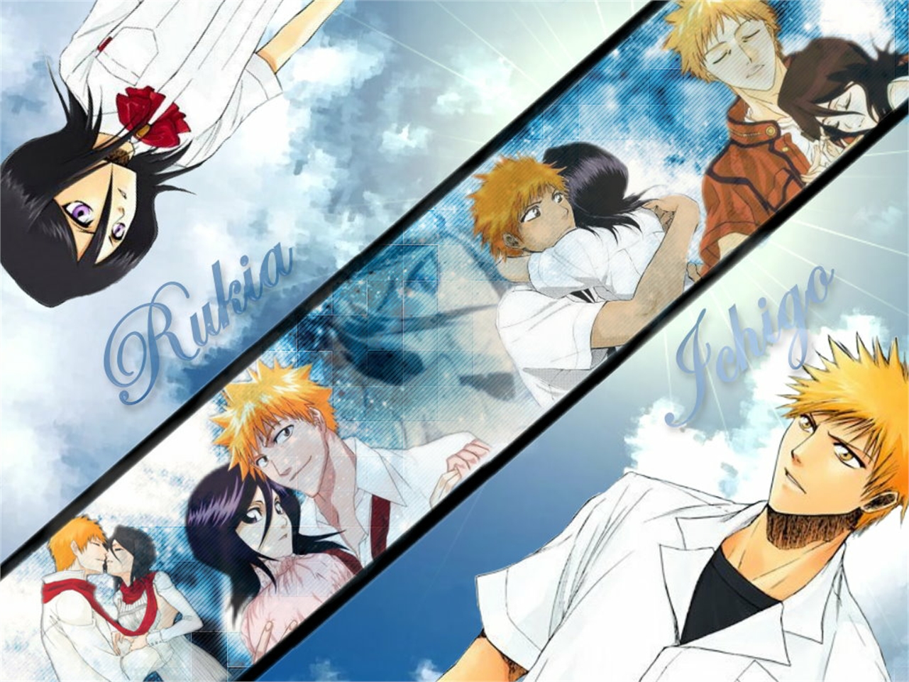 Téléchargez gratuitement l'image Bleach, Animé, Rukia Kuchiki, Ichigo Kurosaki sur le bureau de votre PC