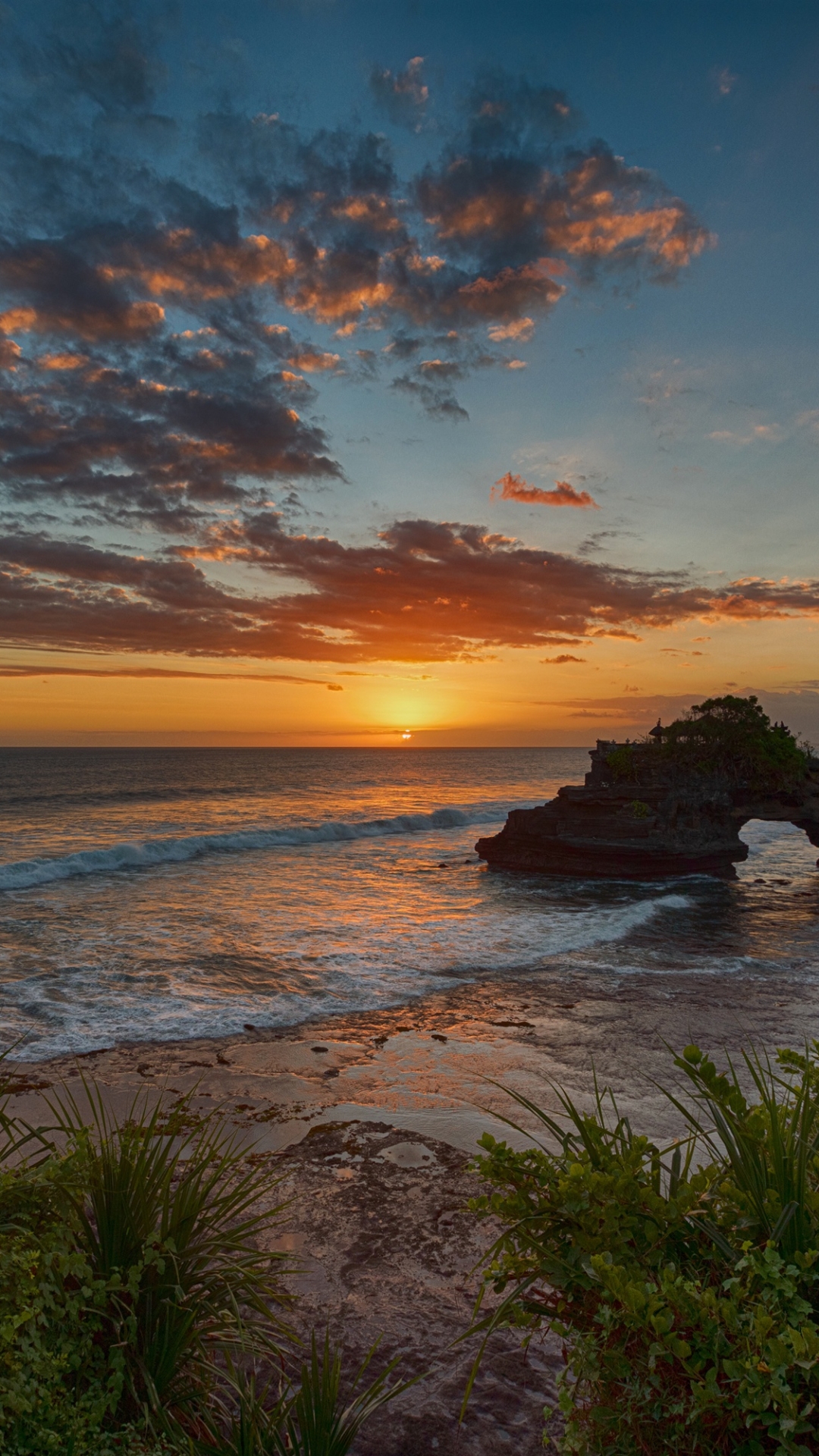 Download mobile wallpaper Sunset, Sky, Horizon, Ocean, Earth, Indonesia for free.