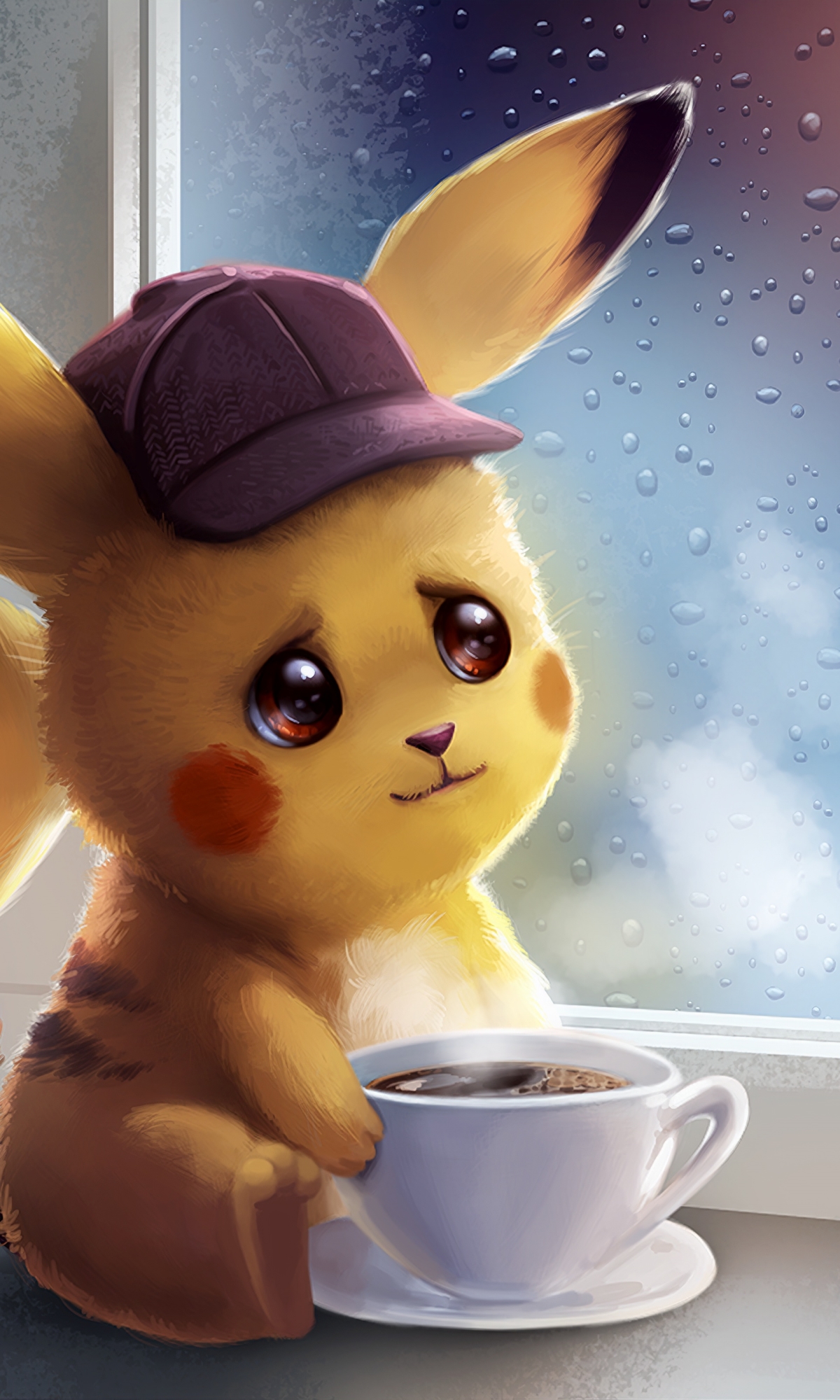 Download mobile wallpaper Coffee, Cup, Pokémon, Pikachu, Movie, Pokémon Detective Pikachu for free.