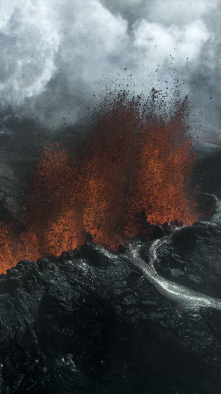1116867 Hintergrundbild herunterladen erde/natur, bárðarbunga, rauch, lava, vulkan, eruption, island, vulkane - Bildschirmschoner und Bilder kostenlos