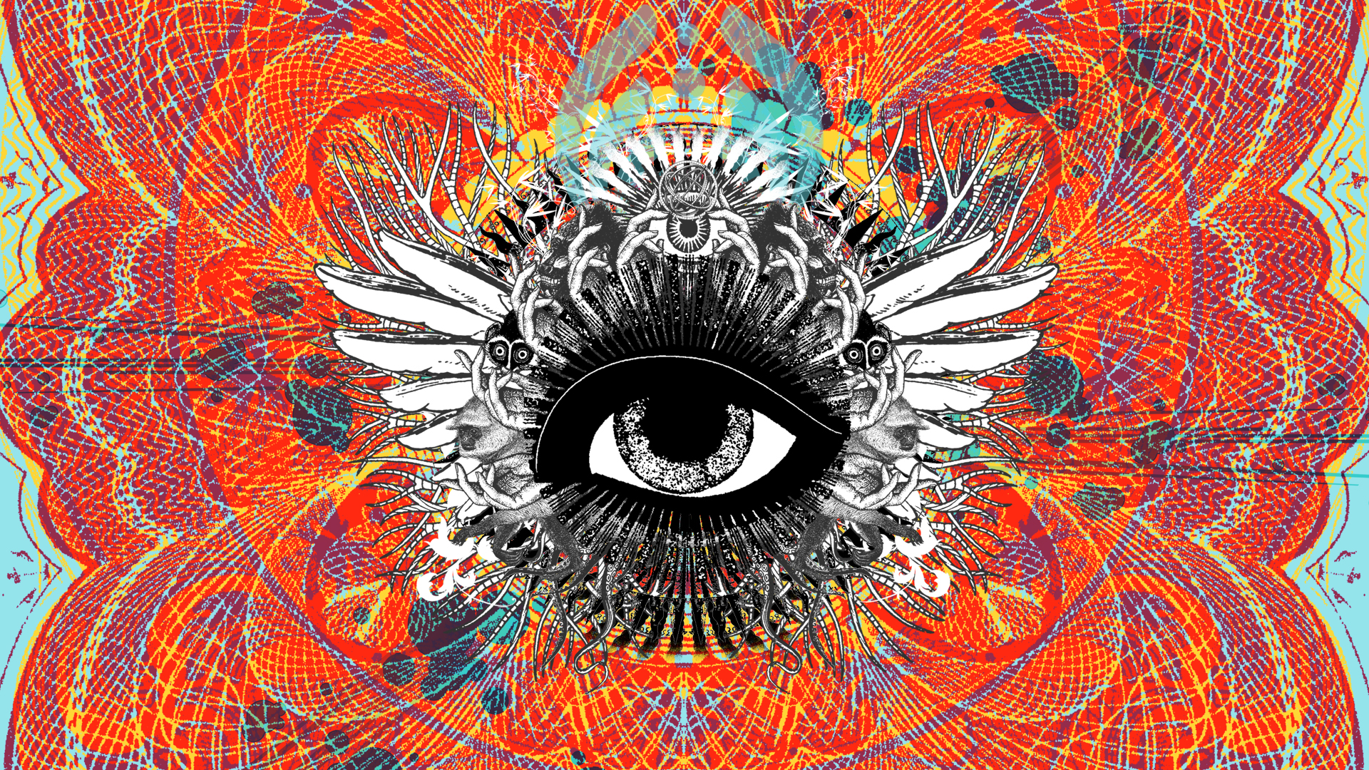 Free download wallpaper Music, Colorful, Eye, Bassnectar on your PC desktop