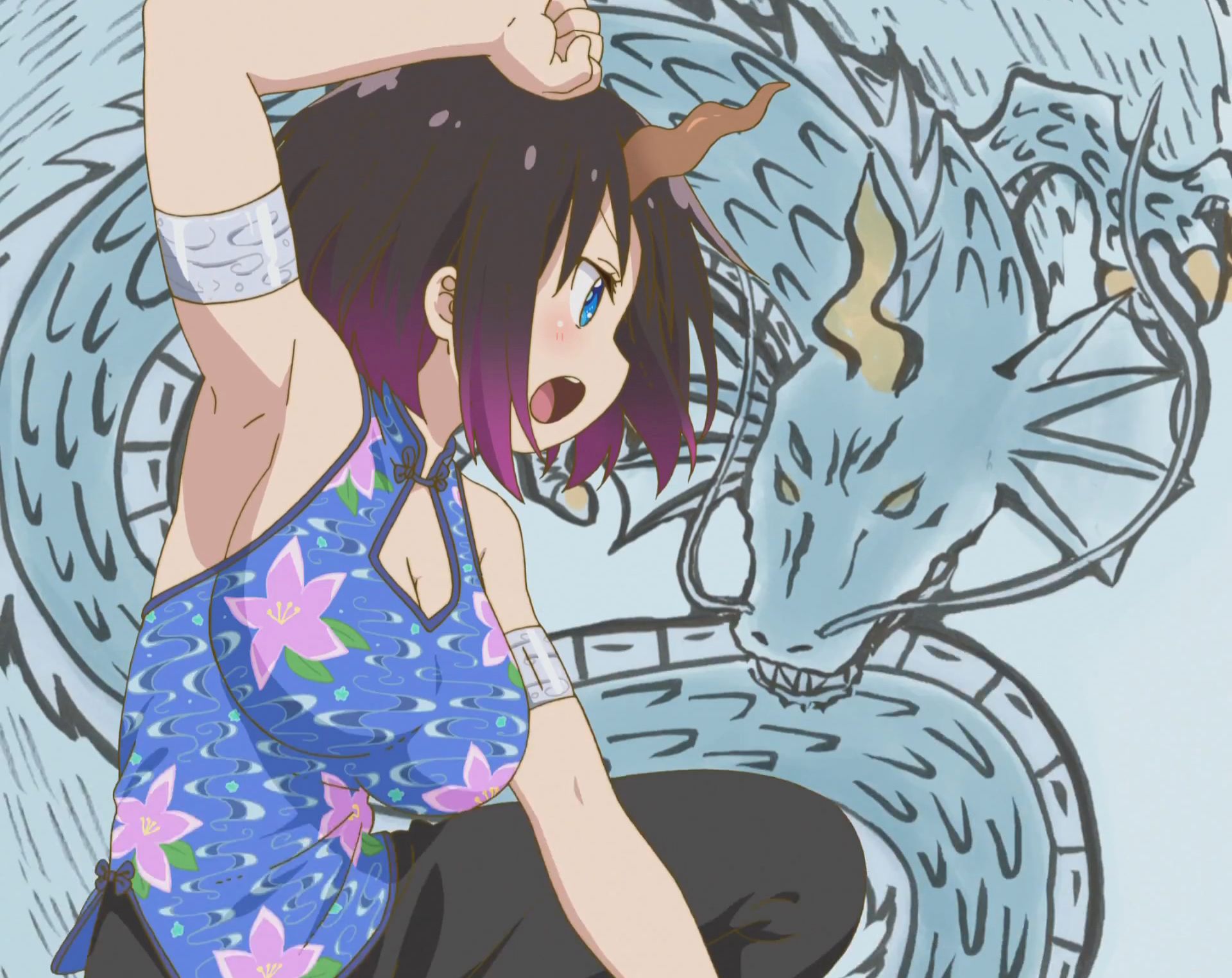 elma (miss kobayashi's dragon maid), anime, miss kobayashi's dragon maid