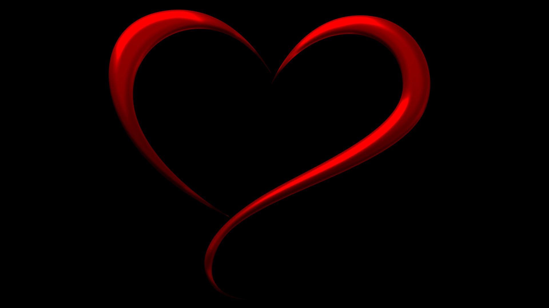 Скачать обои бесплатно Любовь, Красный, Сердце, Чёрный, Простой, Художественные, Минималистский картинка на рабочий стол ПК