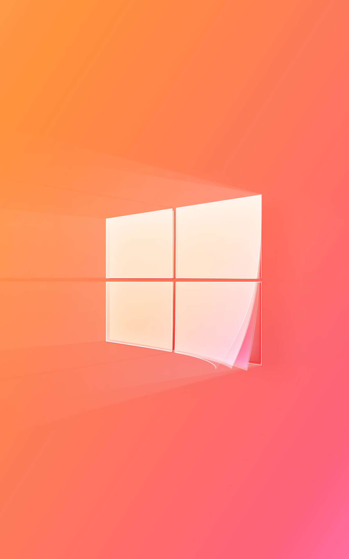 Handy-Wallpaper Microsoft, Fenster, Technologie, Logo, Orange Farbe), Windows 10 kostenlos herunterladen.