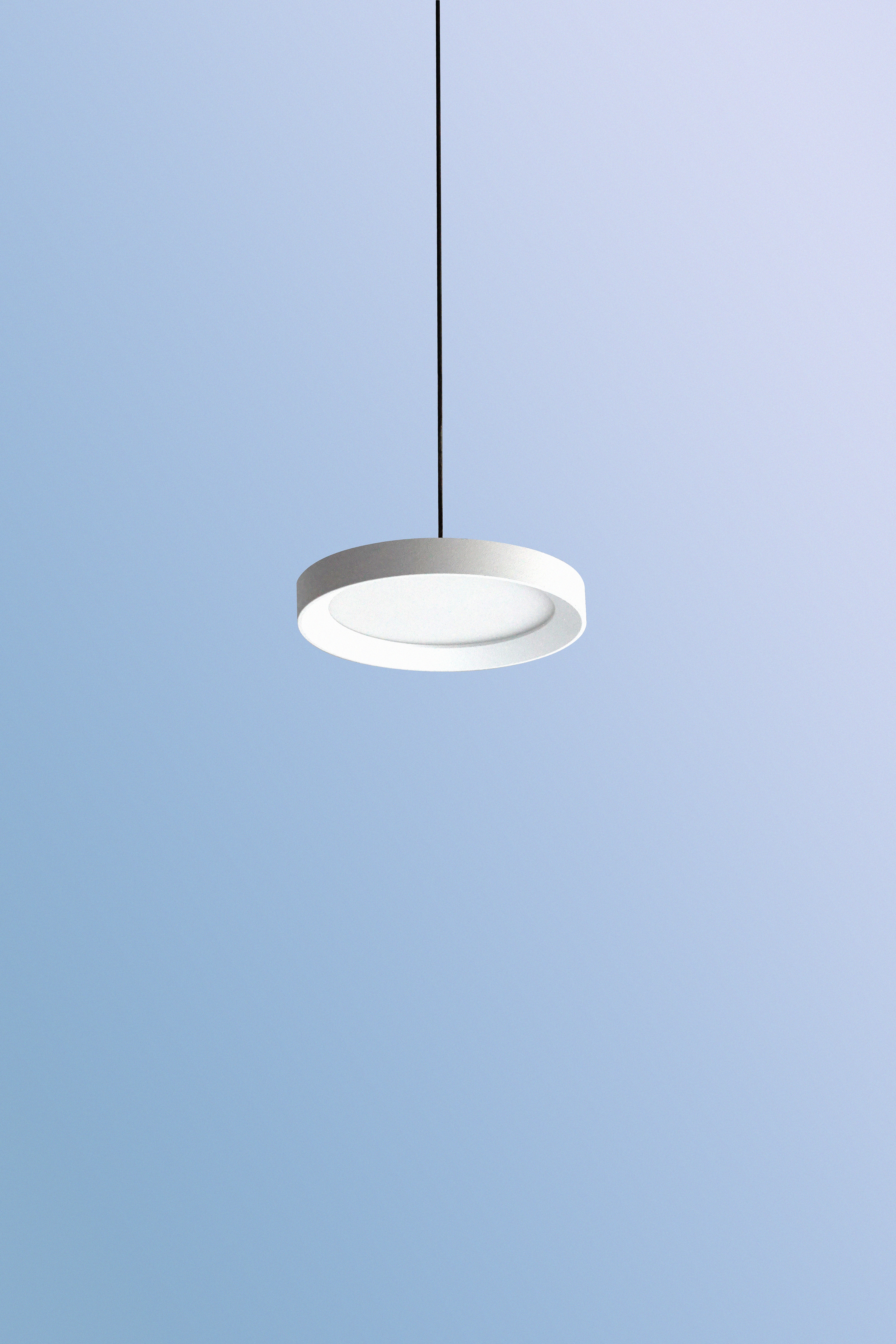 lamp, minimalism, white, round, chandelier