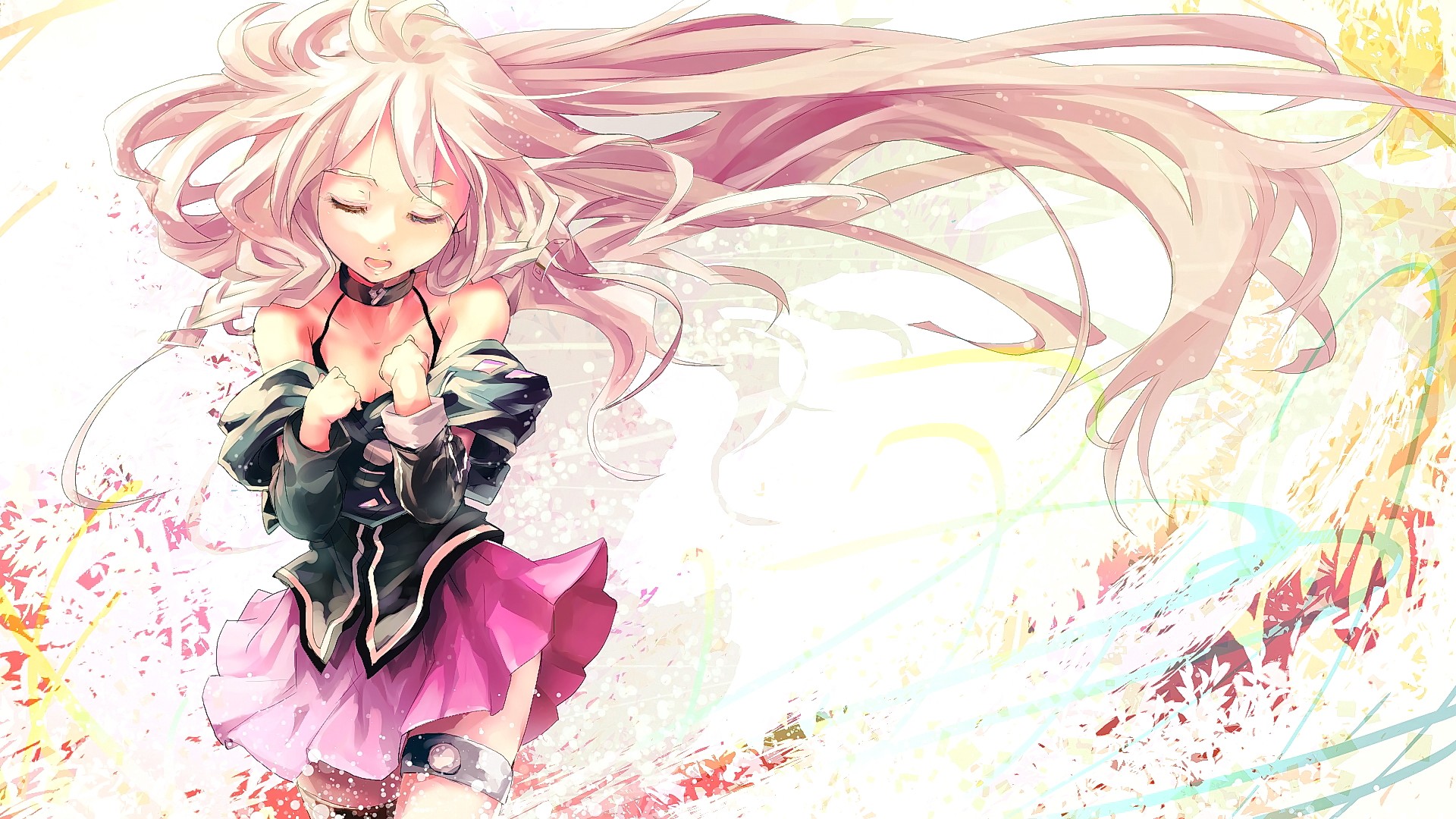 Laden Sie das Vocaloid, Pinkes Haar, Animes, Lange Haare, Ia (Vocaloid)-Bild kostenlos auf Ihren PC-Desktop herunter