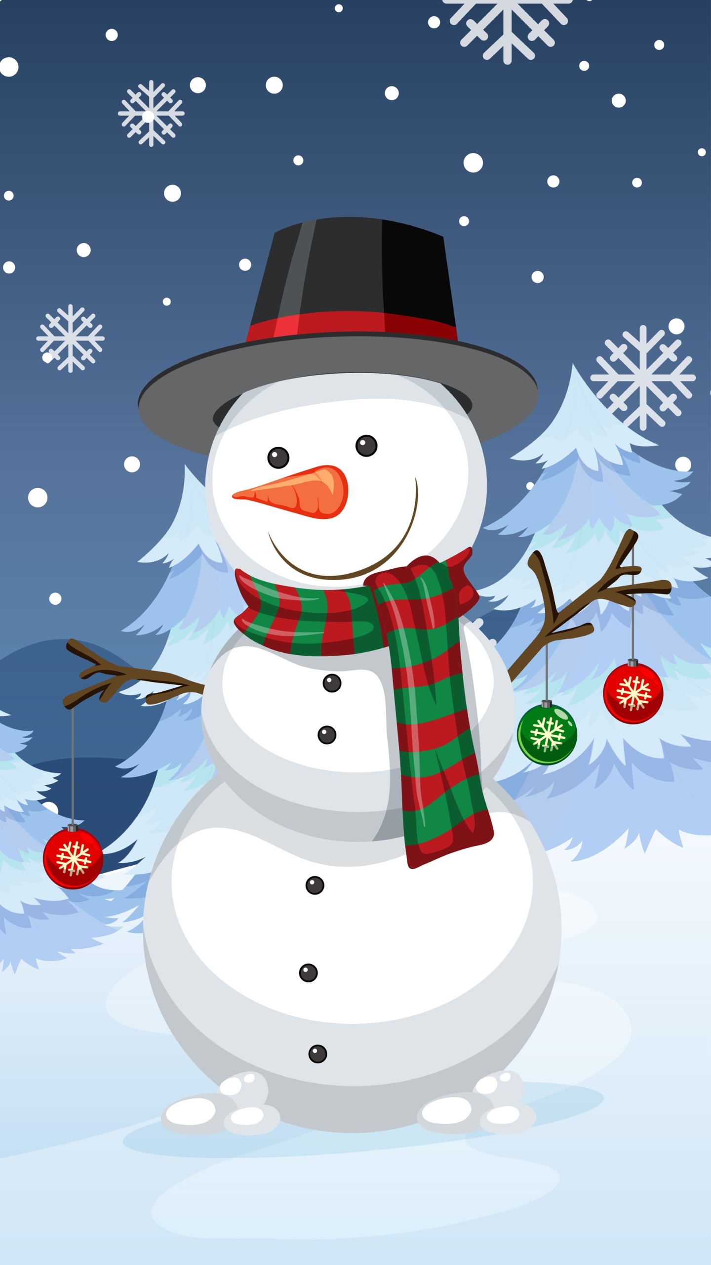 Скачать картинку Рождество, Снеговик, Праздничные в телефон бесплатно.