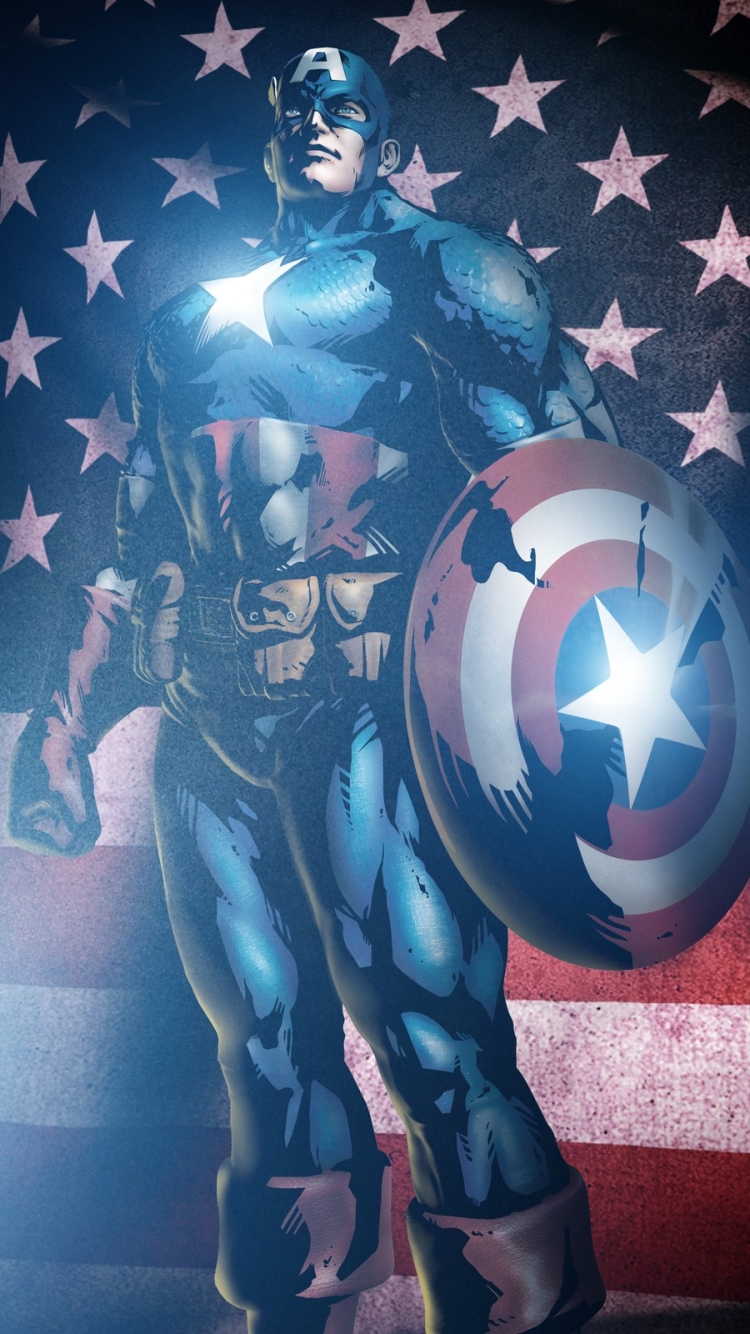 Handy-Wallpaper Captain America, Comics kostenlos herunterladen.