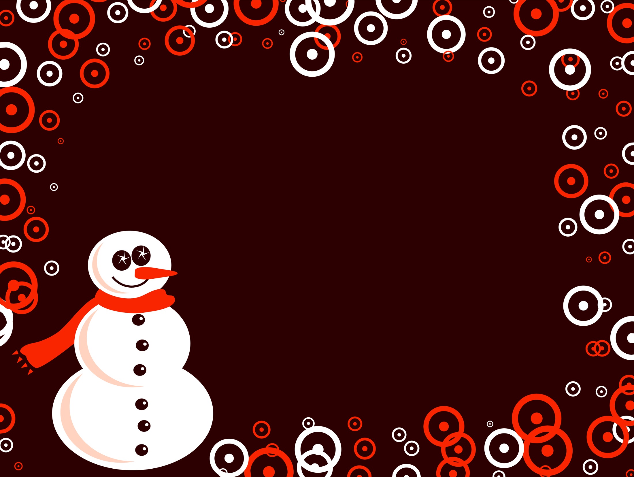Скачать обои бесплатно Рождество, Снеговик, Художественные картинка на рабочий стол ПК