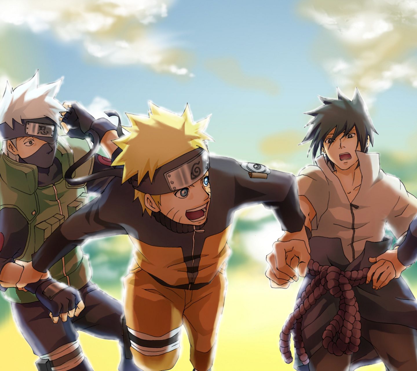 Download mobile wallpaper Anime, Naruto, Sasuke Uchiha, Naruto Uzumaki, Kakashi Hatake for free.