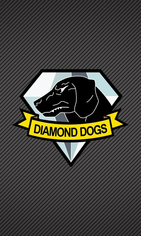 Handy-Wallpaper Hund, Logo, Diamant, Minimalistisch, Computerspiele, Metal Gear Solid, Solides Metallgetriebe, Metal Gear Solid V: The Phantom Pain kostenlos herunterladen.