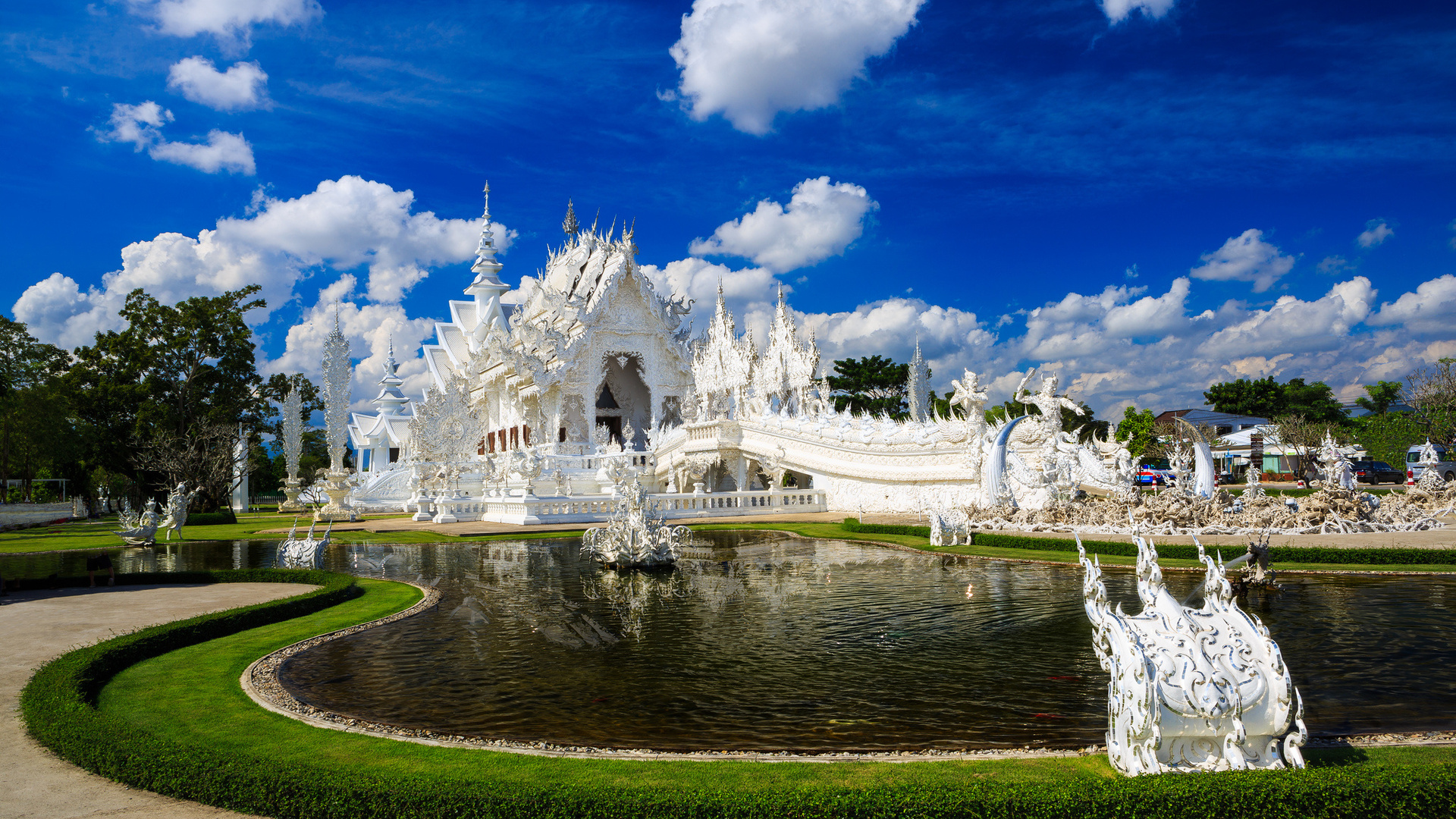Laden Sie das Religiös, Wat Rong Khun-Bild kostenlos auf Ihren PC-Desktop herunter