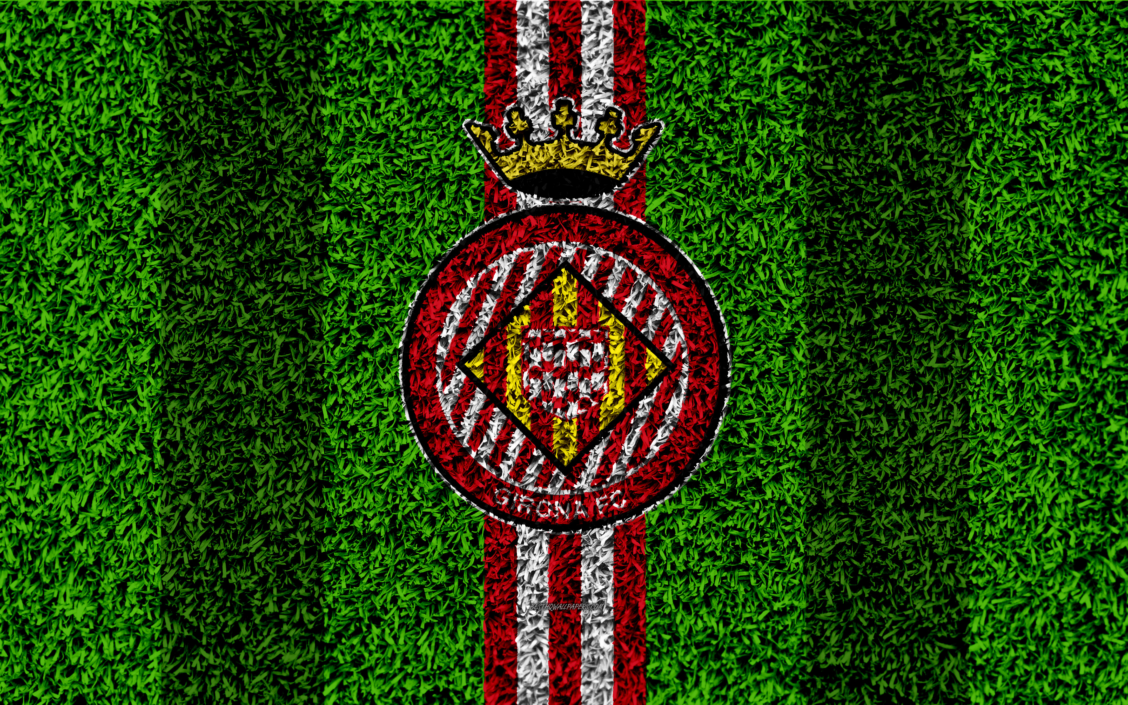 Handy-Wallpaper Sport, Fußball, Logo, Emblem, Fc Girona kostenlos herunterladen.