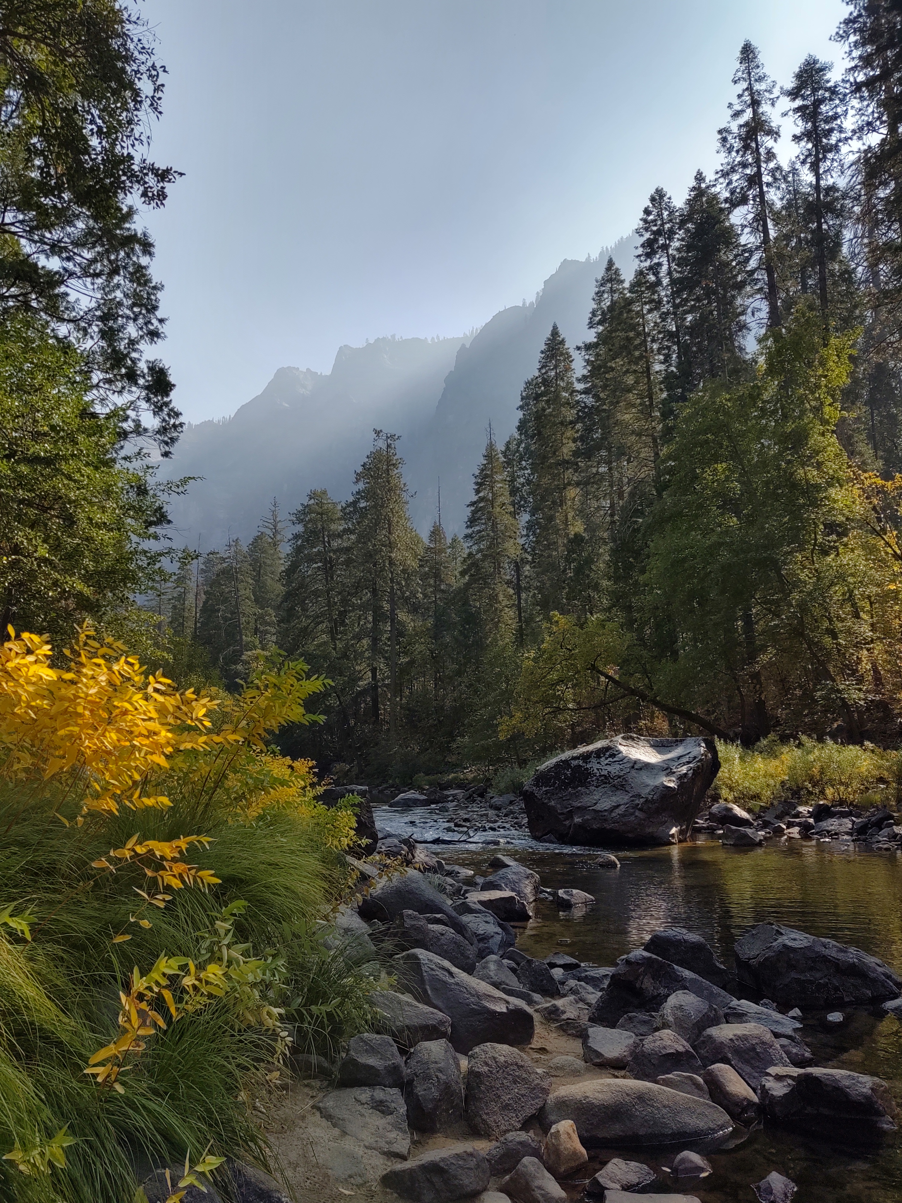 landscape, rivers, nature, stones, trees, mountains for android