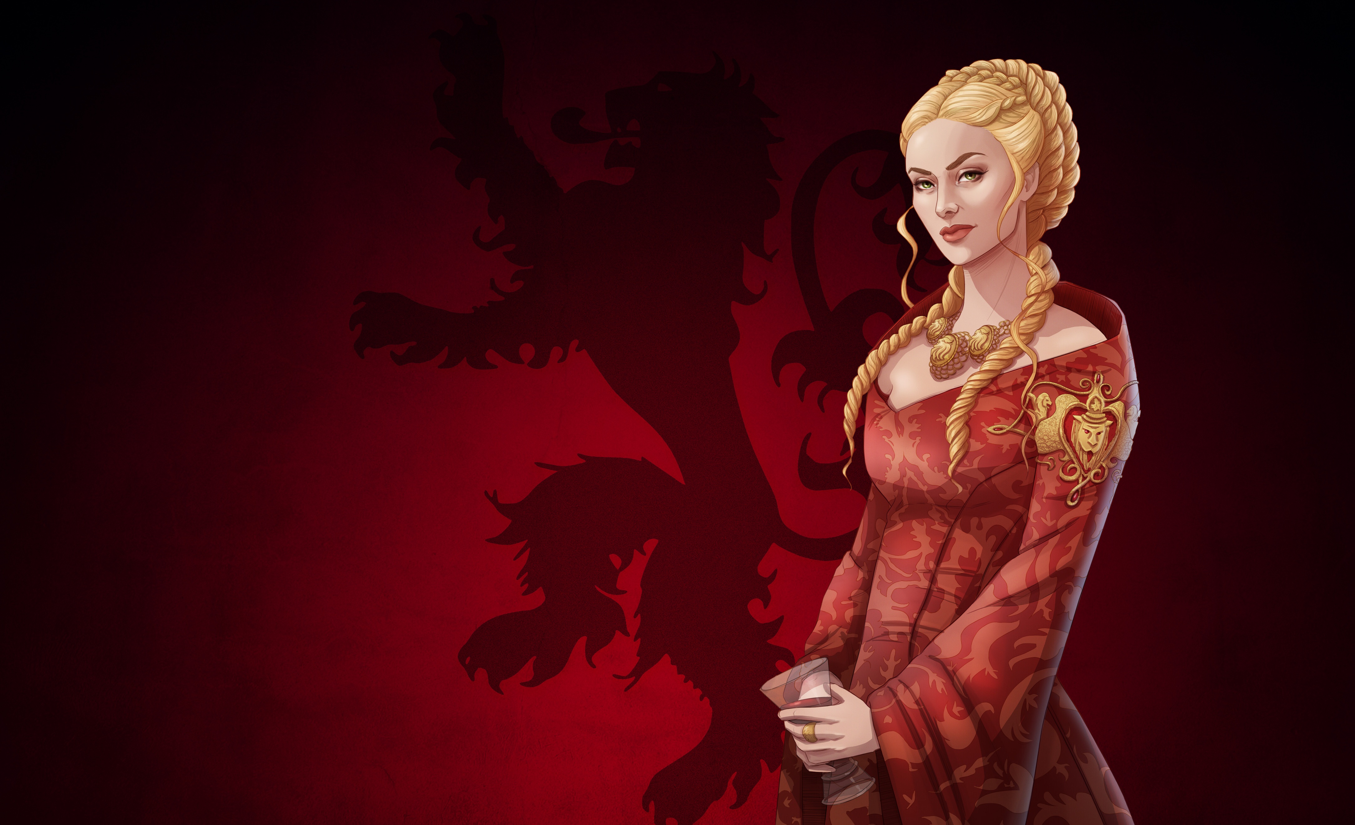 Download mobile wallpaper Game Of Thrones, Blonde, Green Eyes, Braid, Tv Show, Cersei Lannister for free.