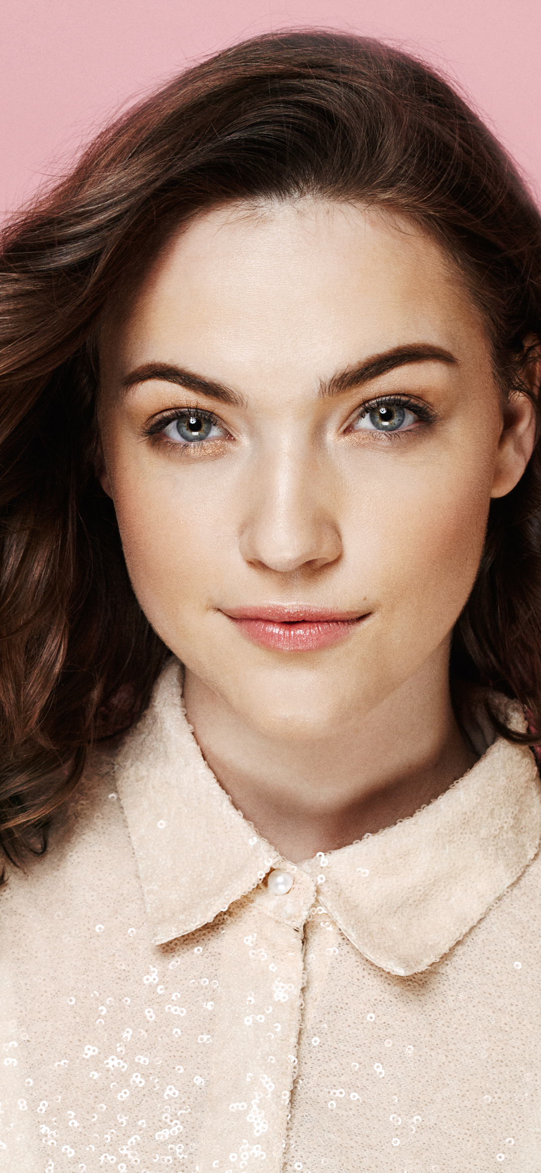 Download mobile wallpaper Face, Brunette, Blue Eyes, American, Celebrity, Actress, Violett Beane for free.