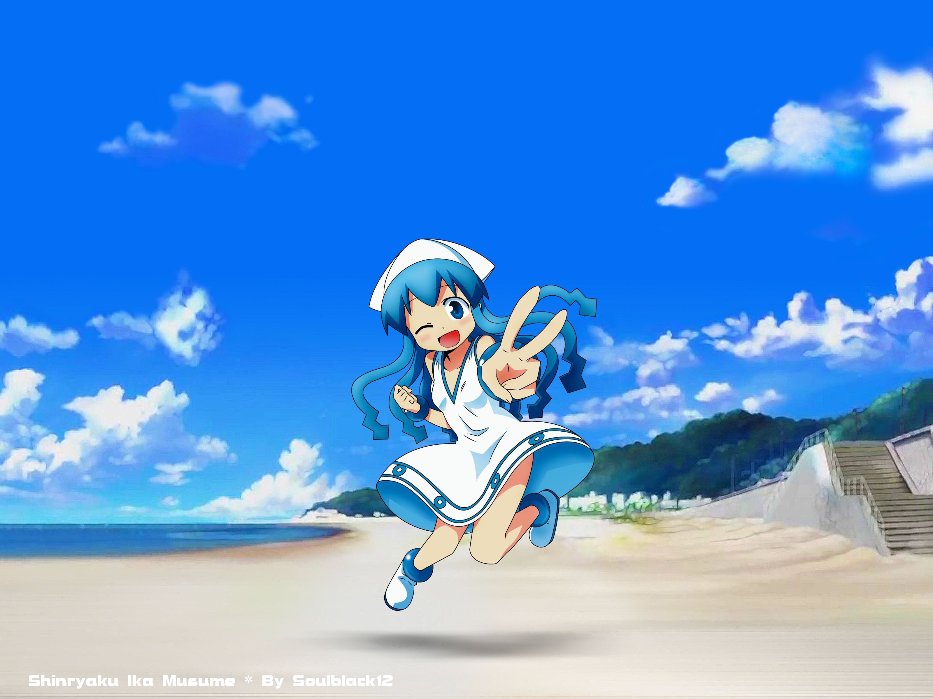 744041 Hintergrundbild herunterladen animes, tintenfischmädchen, ika musume - Bildschirmschoner und Bilder kostenlos