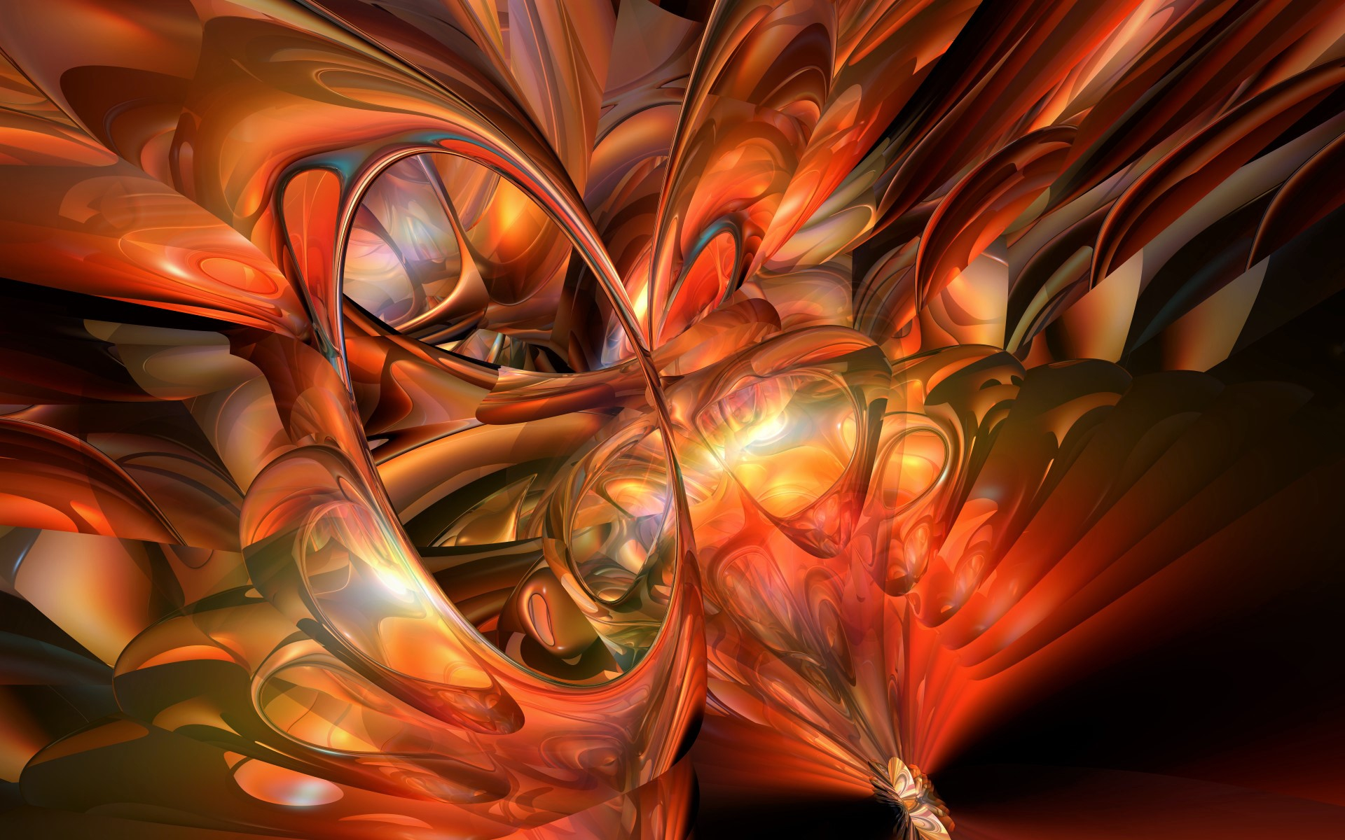 Download mobile wallpaper Abstract, 3D, Fractal, Orange (Color) for free.