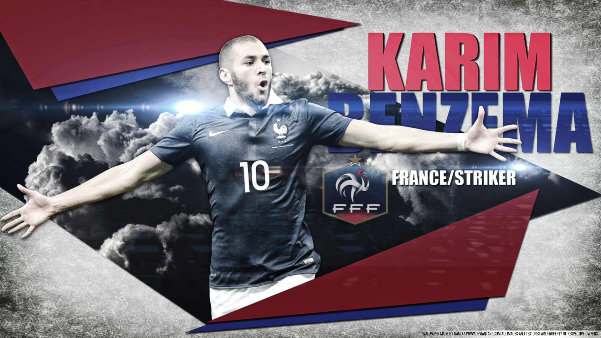 Handy-Wallpaper Sport, Fußball, Karim Benzema, Frankreichs Fußballnationalmannschaft kostenlos herunterladen.