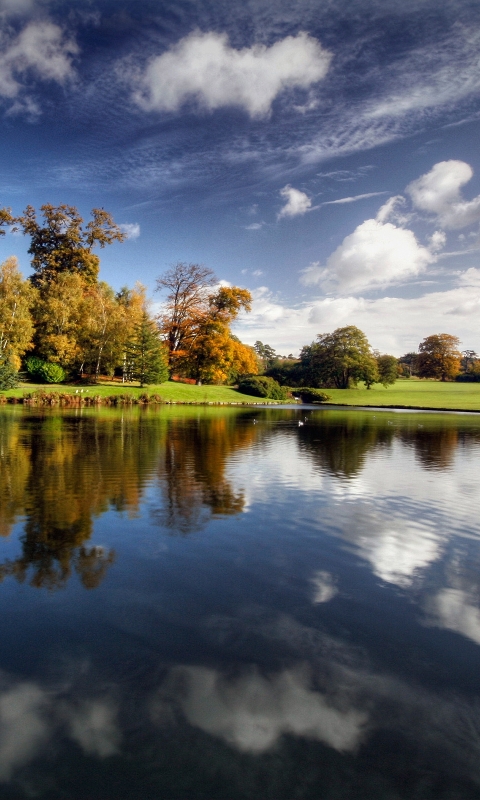 Handy-Wallpaper Wasser, Herbst, Erde/natur, Spiegelung kostenlos herunterladen.