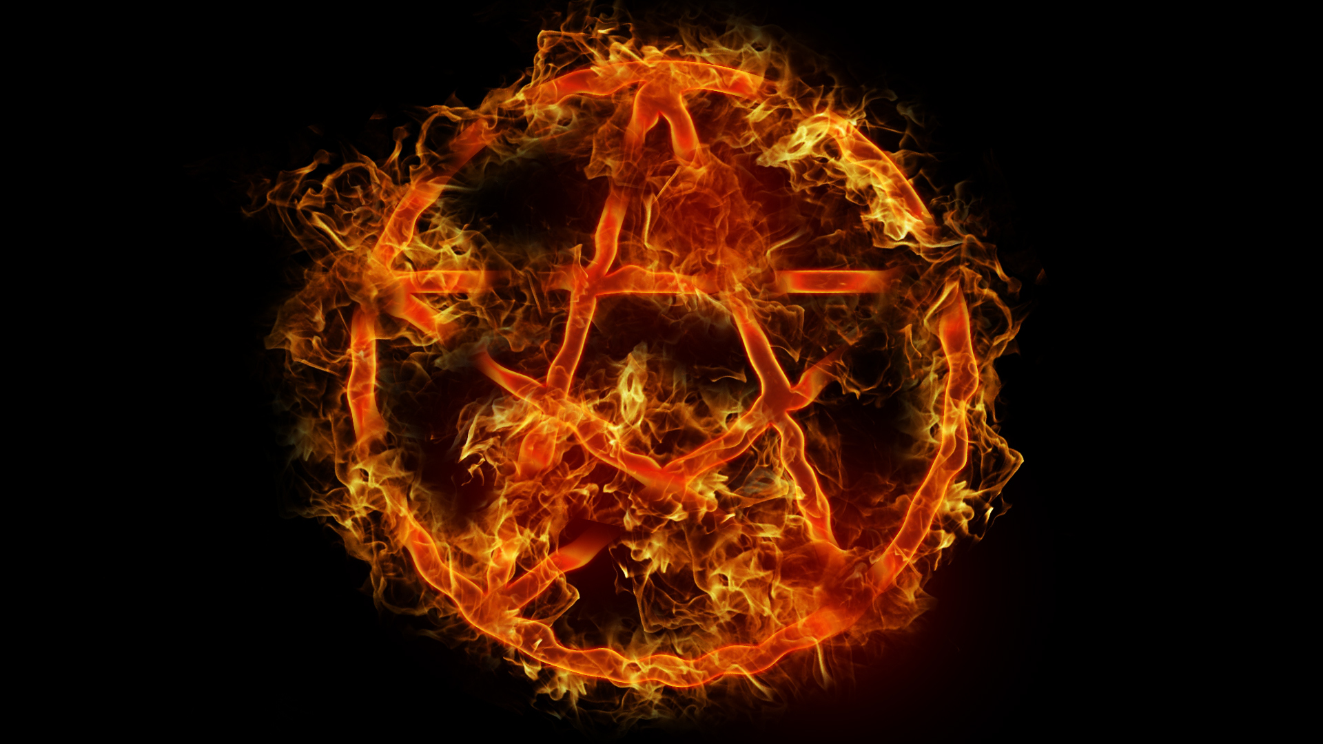 771127 скачать картинку огонь, пентаграмма, тьма, оккультизм - обои и заставки бесплатно