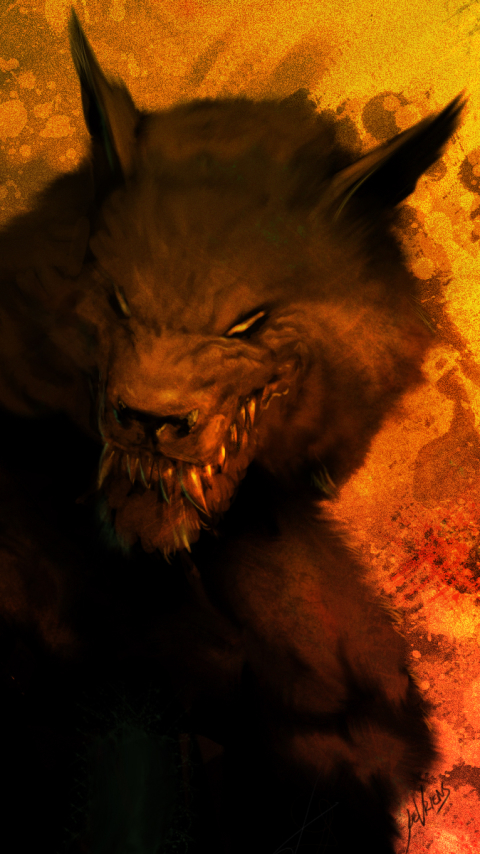 Download mobile wallpaper Fantasy, Dark, Werewolf for free.