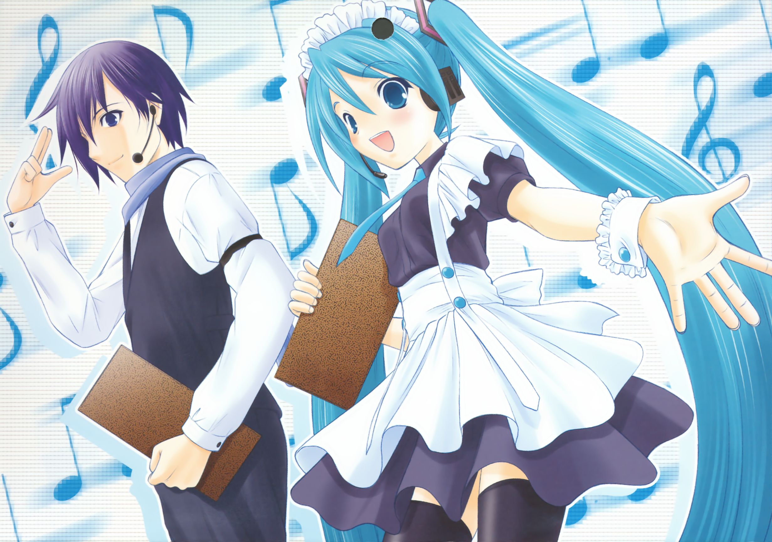 Free download wallpaper Anime, Vocaloid, Hatsune Miku, Kaito (Vocaloid) on your PC desktop