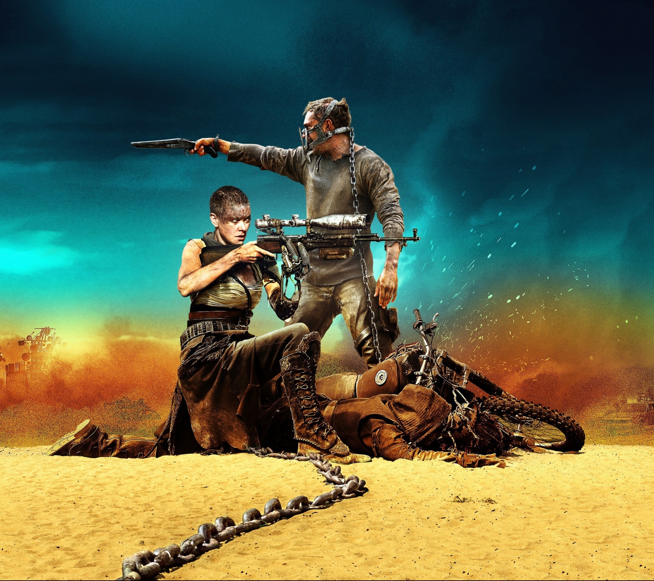 Free download wallpaper Charlize Theron, Tom Hardy, Movie, Mad Max: Fury Road, Max Rockatansky, Imperator Furiosa on your PC desktop