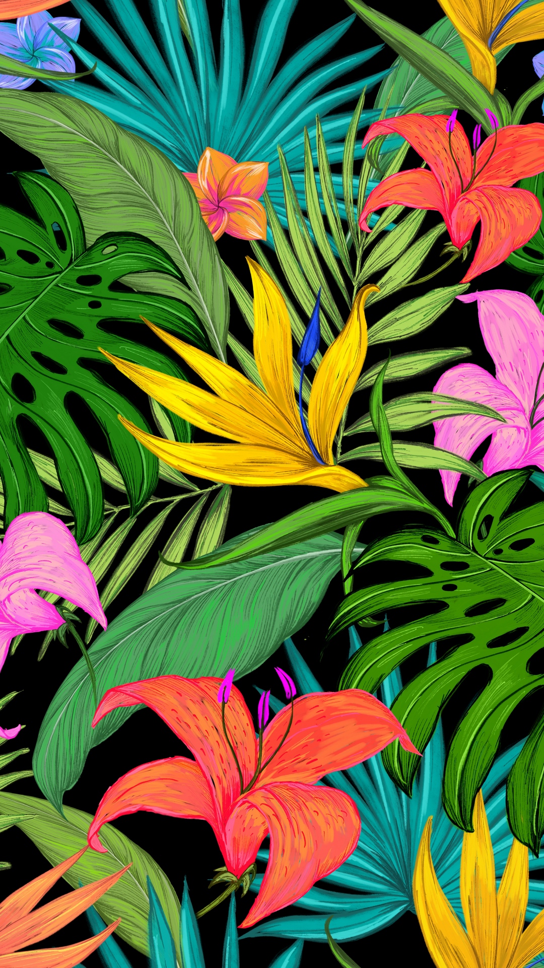 Download mobile wallpaper Flowers, Flower, Colors, Artistic, Tropical for free.