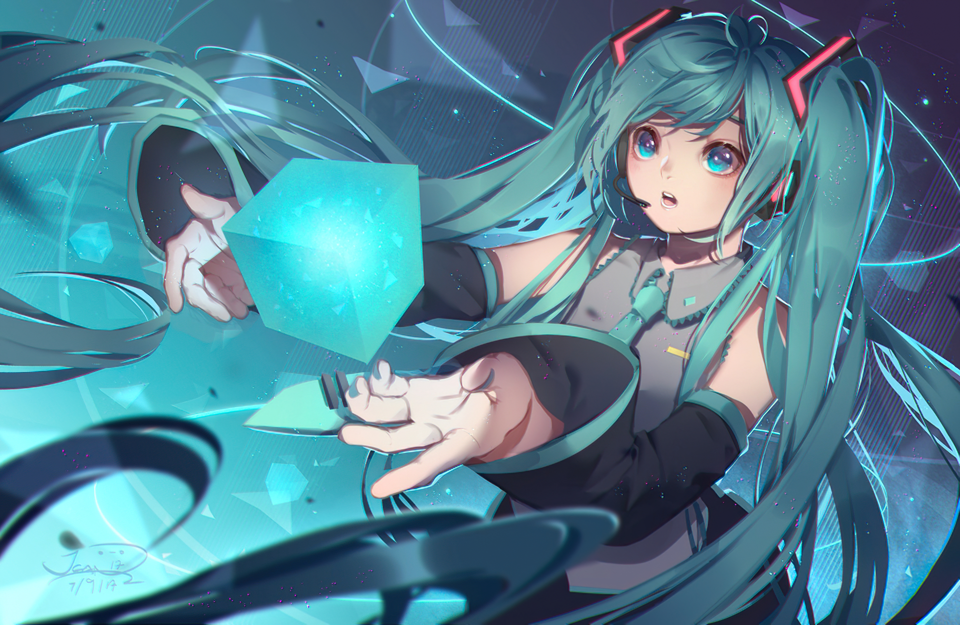 Laden Sie das Vocaloid, Hatsune Miku, Animes-Bild kostenlos auf Ihren PC-Desktop herunter